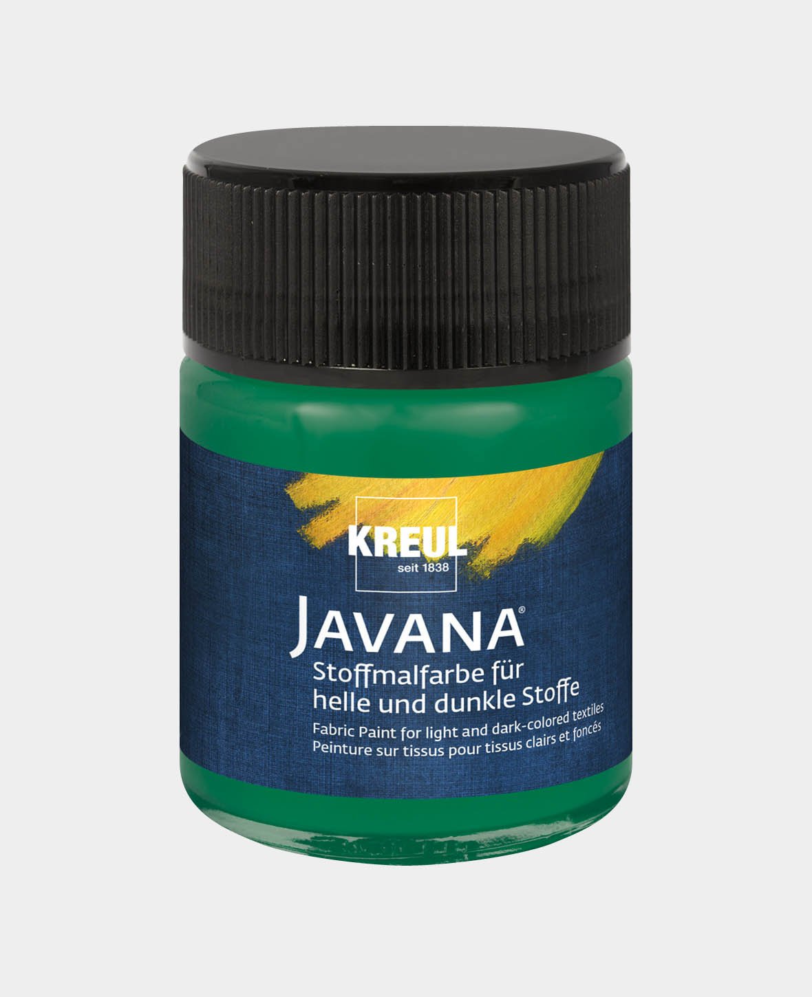 KREUL Javana Peinture pour tissu clair et foncé vert foncé 50 ml
