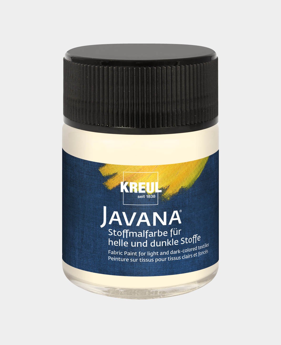 KREUL Javana Stoffmalfarbe für helle und dunkle Stoffe Vanille 50 ml