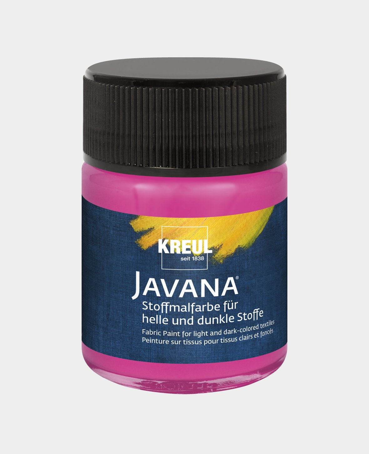 KREUL Javana Peinture pour tissu clair et foncé magenta 50 ml