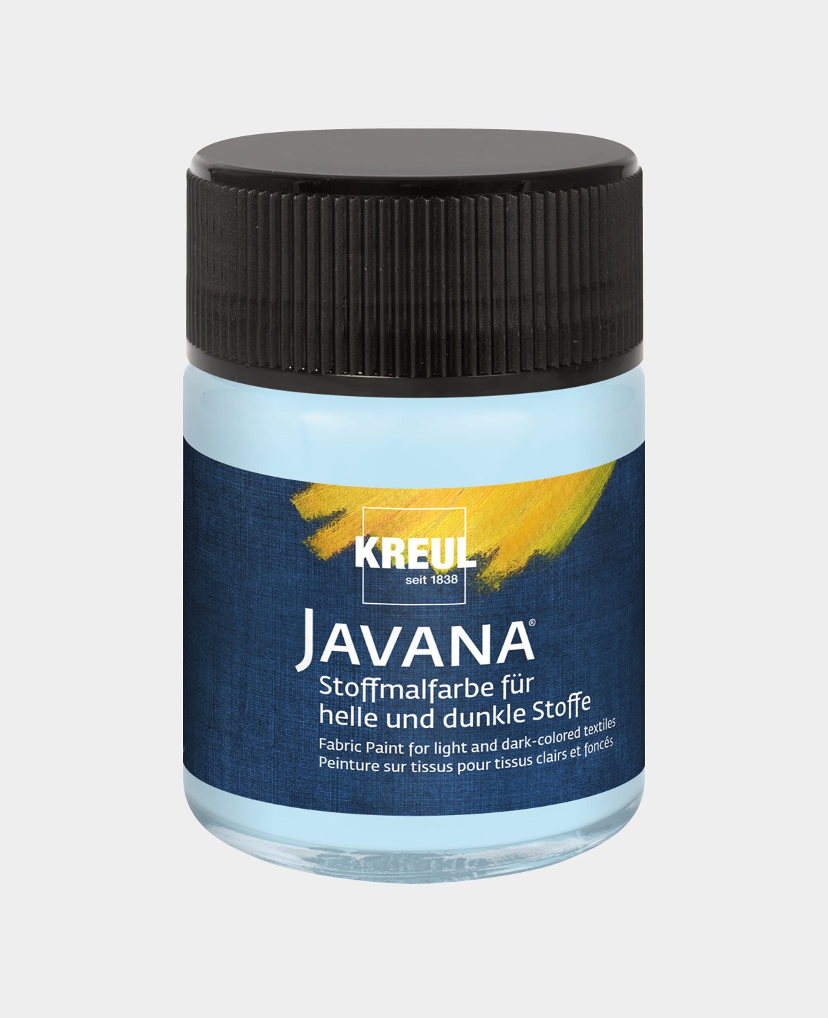 KREUL Javana Stoffmalfarbe für helle und dunkle Stoffe Eisblau 50 ml