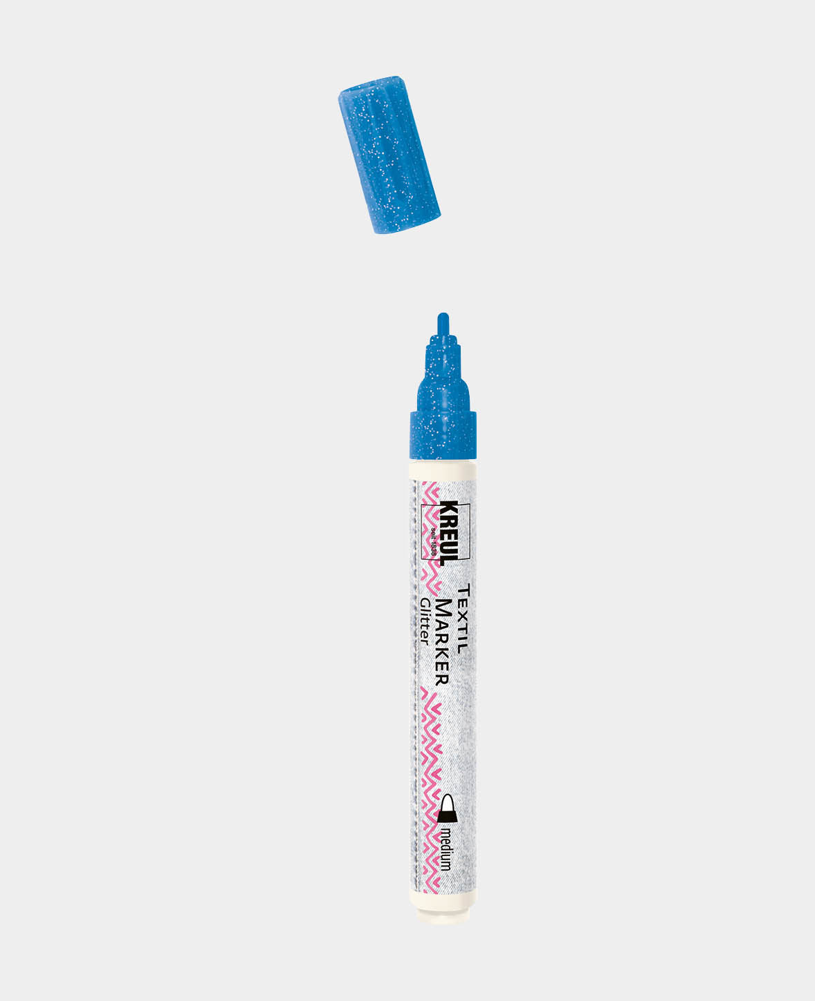 KREUL Javana texi mäx Glitter für helle und dunkle Stoffe Blau