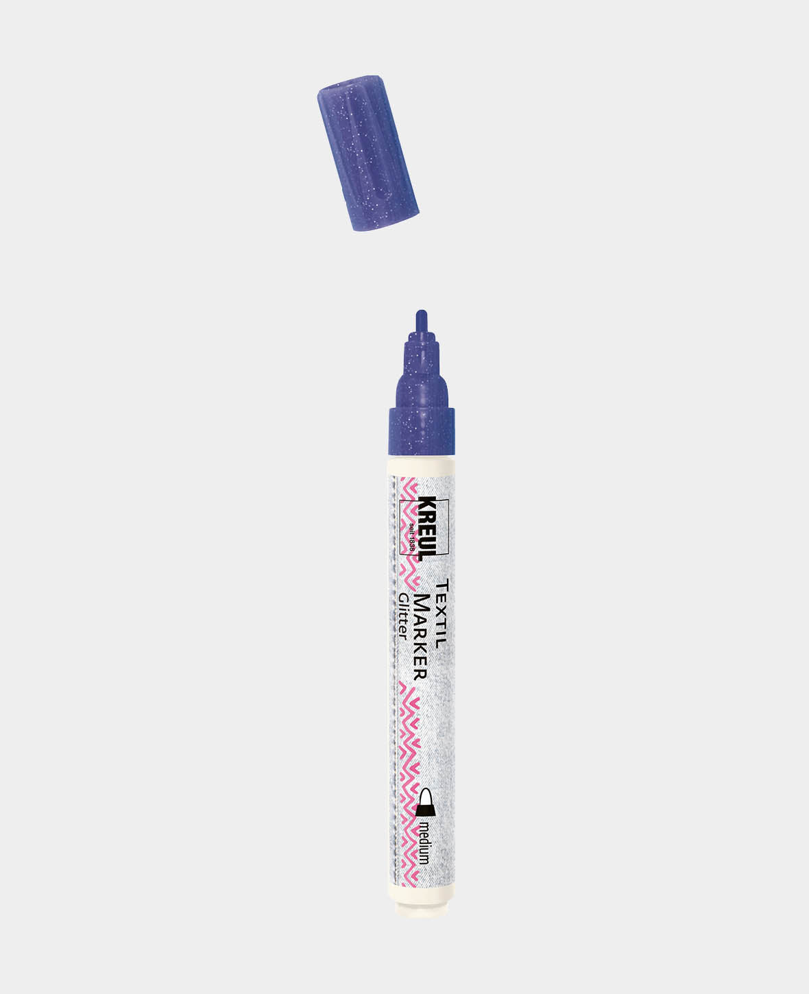 KREUL Javana texi mäx Glitter für helle und dunkle Stoffe Violett