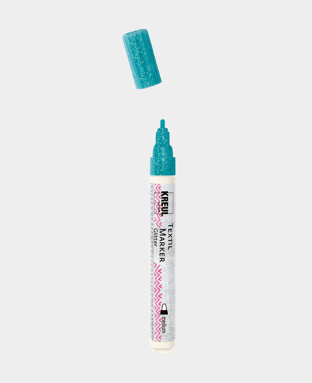 KREUL Javana texi mäx Glitter für helle und dunkle Stoffe Türkis