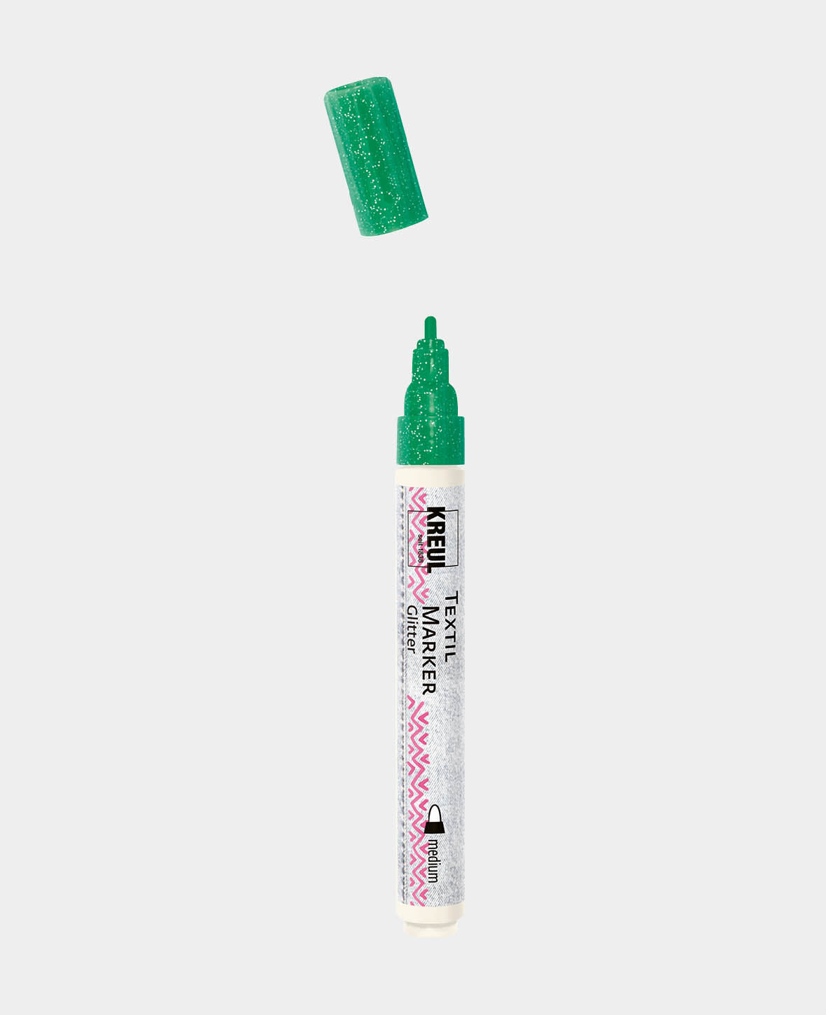 KREUL Javana texi mäx Glitter für helle und dunkle Stoffe Grün
