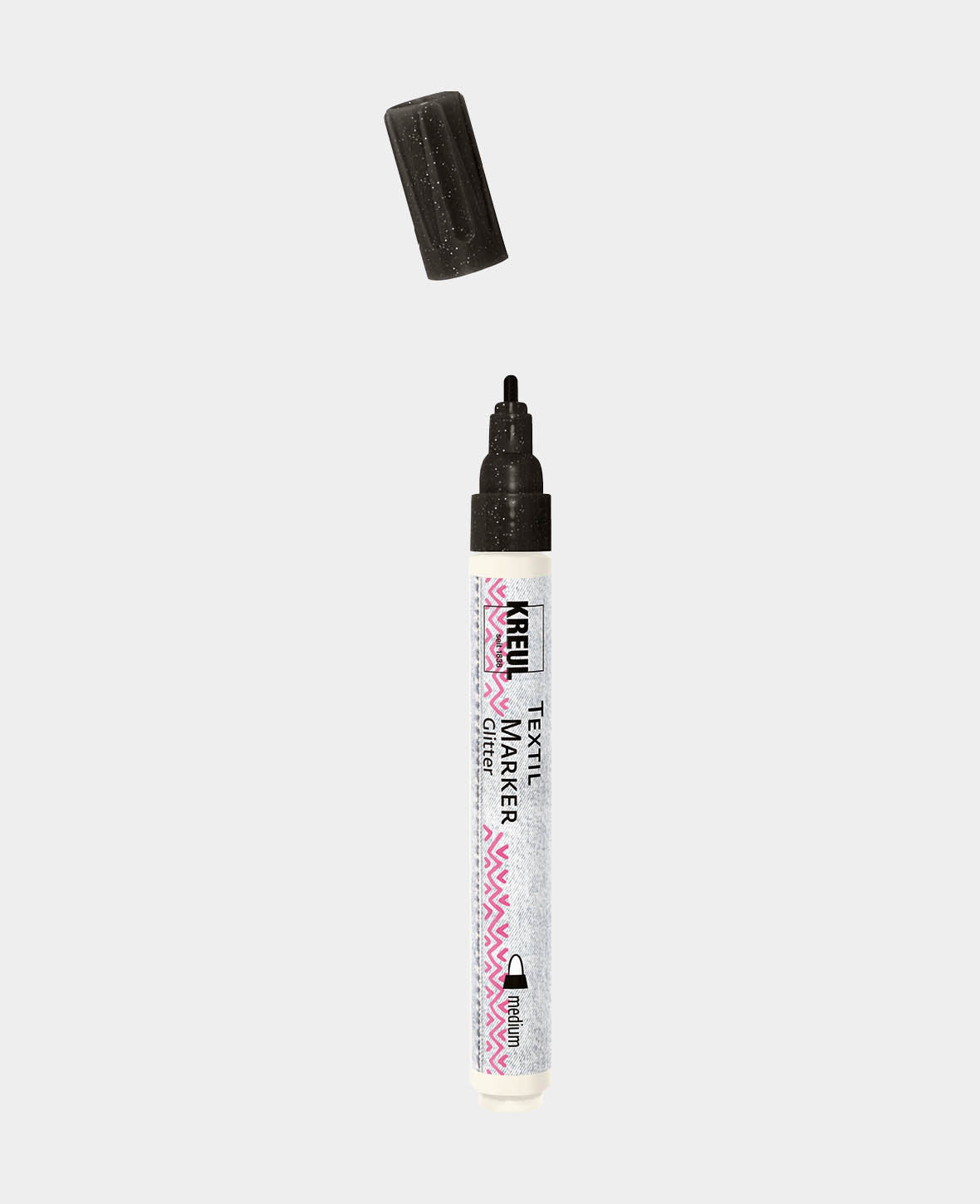 KREUL Javana texi mäx Glitter für helle und dunkle Stoffe Schwarz