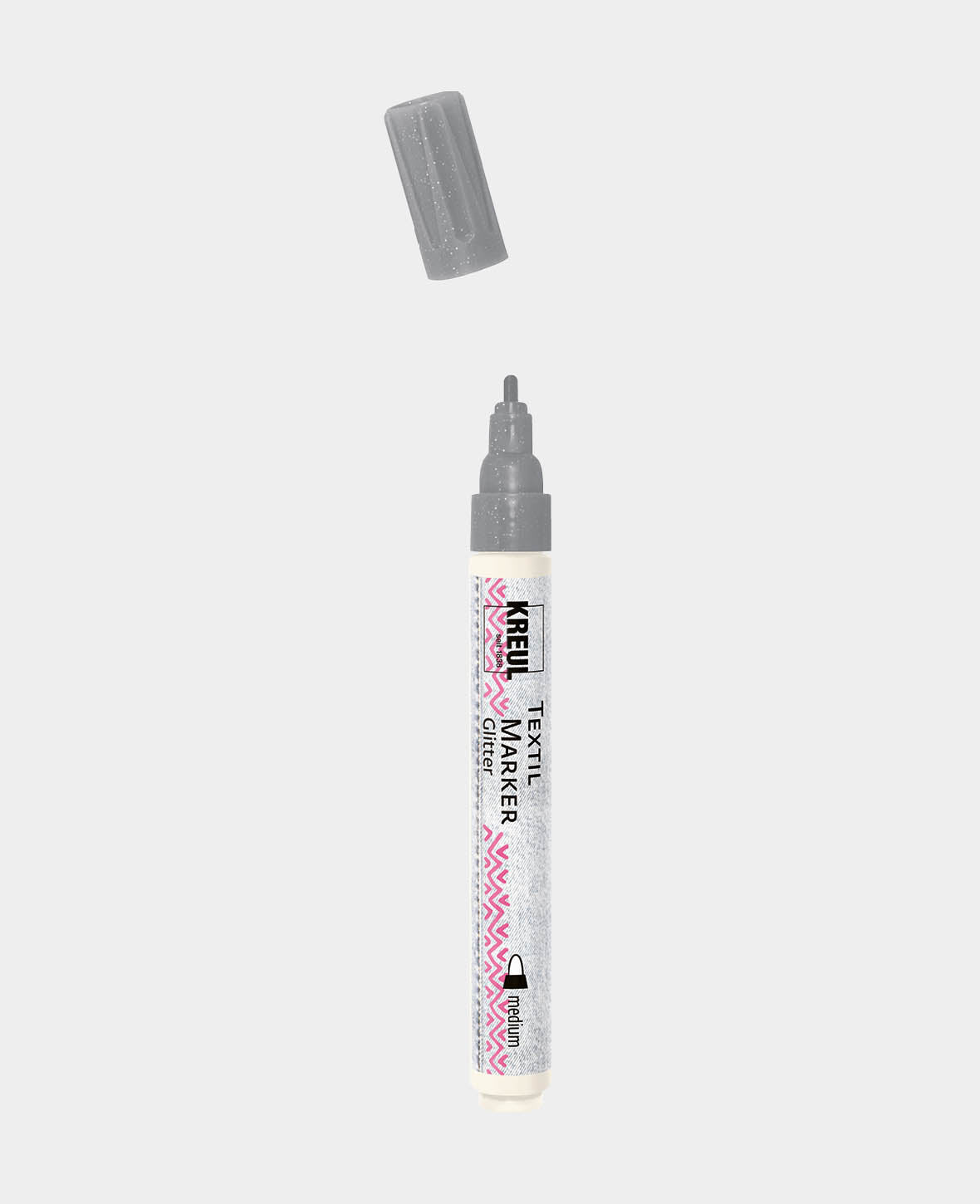 KREUL Javana texi mäx Glitter für helle und dunkle Stoffe Silber