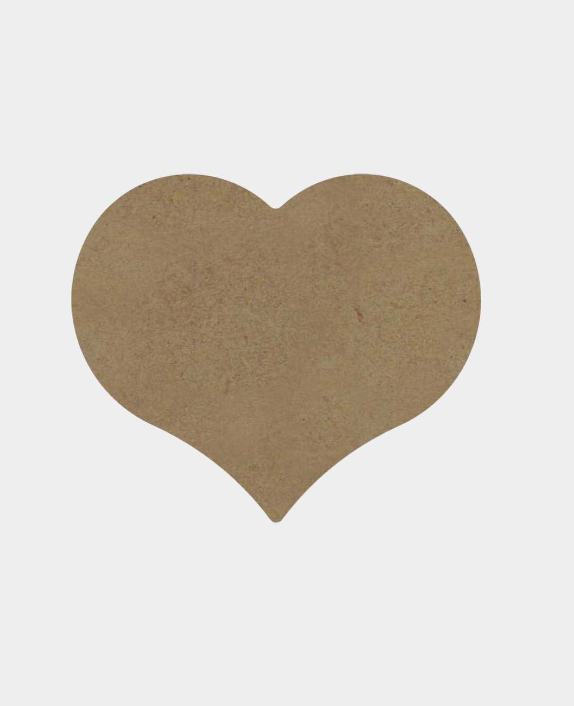 MDF natural, heart, 15x14cm