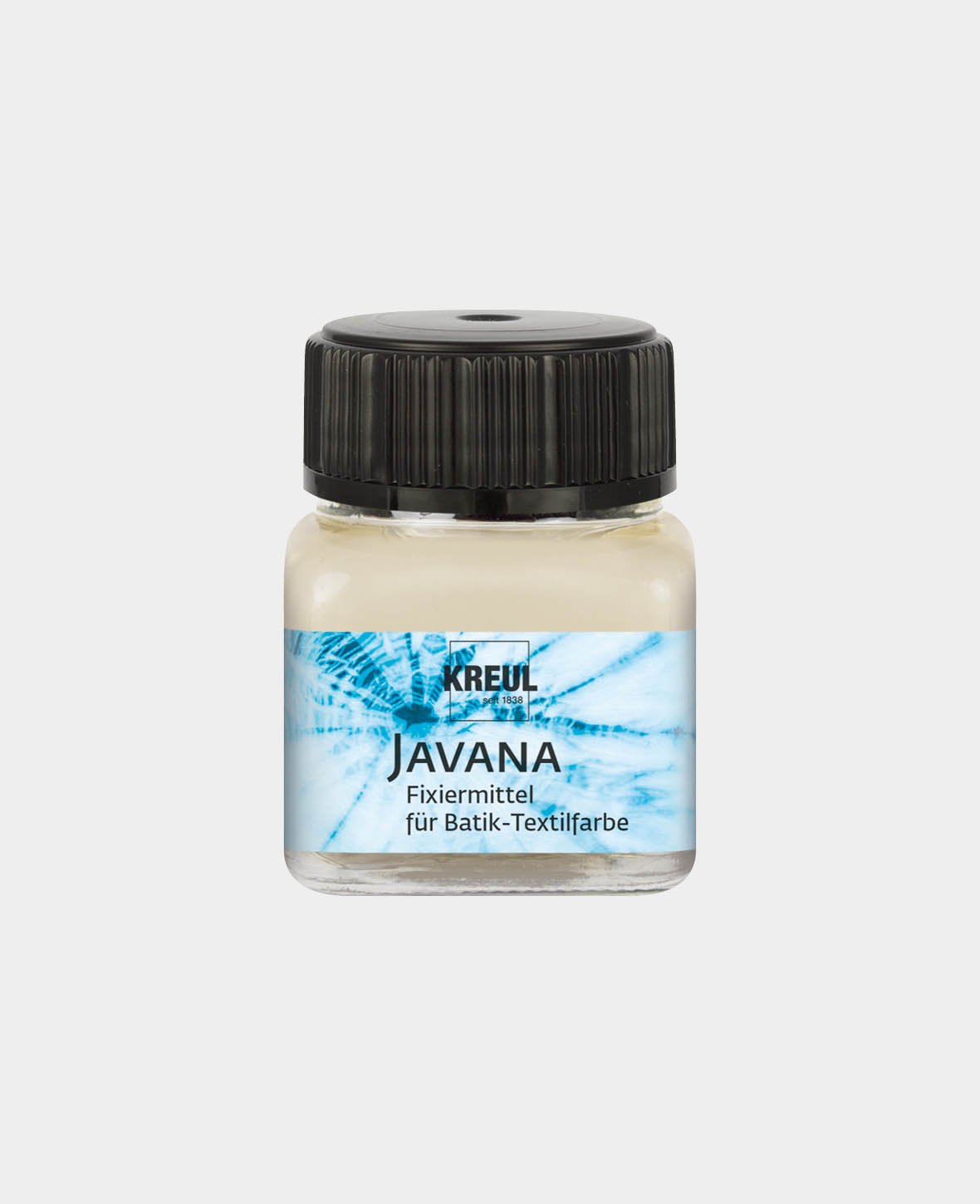 KREUL Fixiermittel für Batik-Textilfarben, Farb-Fixierer für verbesserte Waschechtheit von selbstgemachten Batiktstücken, 20 ml, Transparent