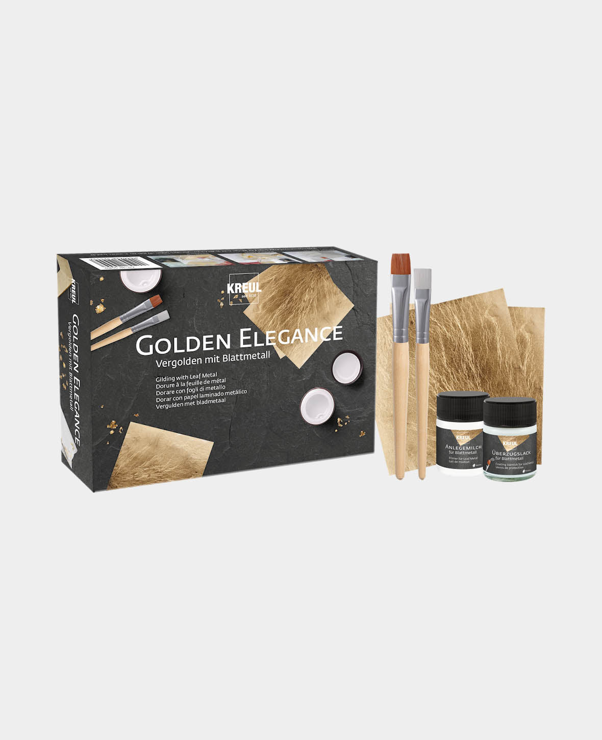 KREUL Vergolden mit Blattmetall, Set Golden Elegance