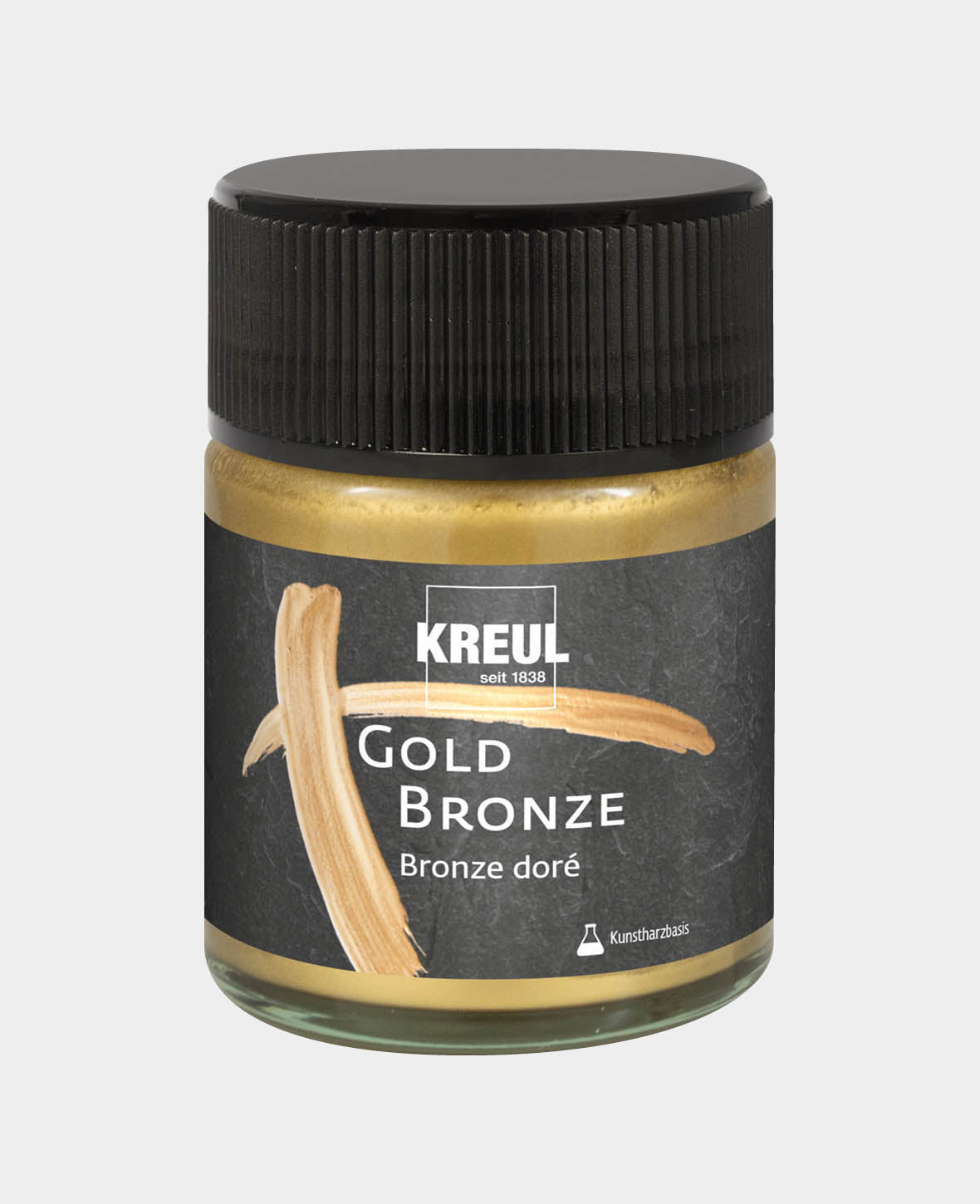 KREUL GOLD Bronze 50 ml, hochglänzender Metallpigmentlack auf Kunstharzbasis für Bronzeeffekte