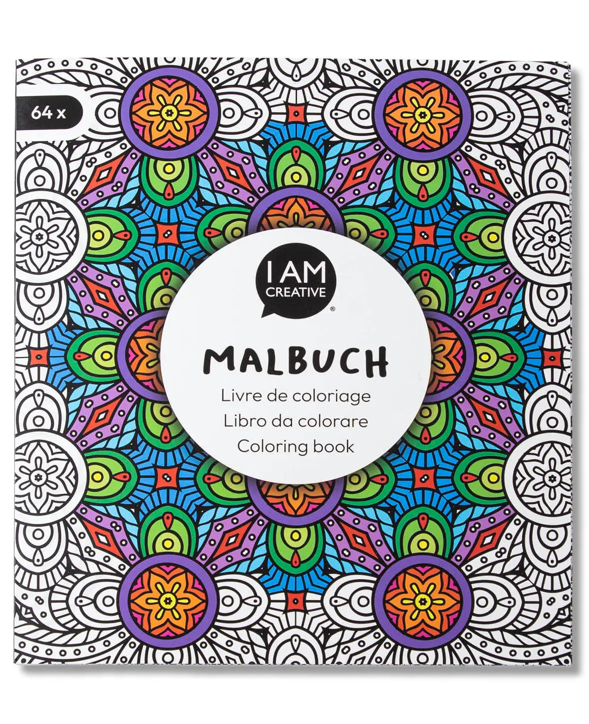 Coloring book Geometric Meditation made of FSC paper, 19.5 × 23 cm, 64 pages