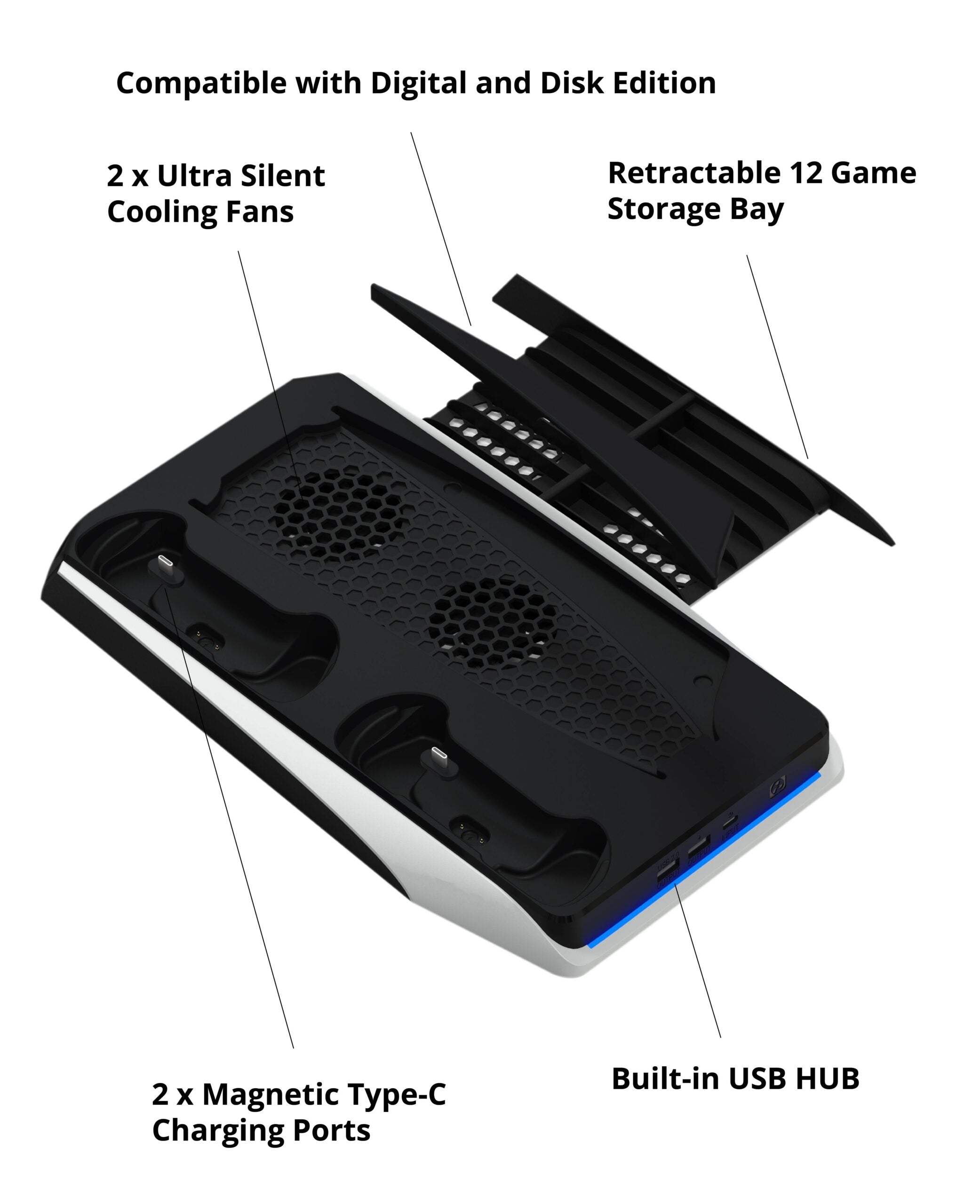 Support de chargement refroidissant pour PS5