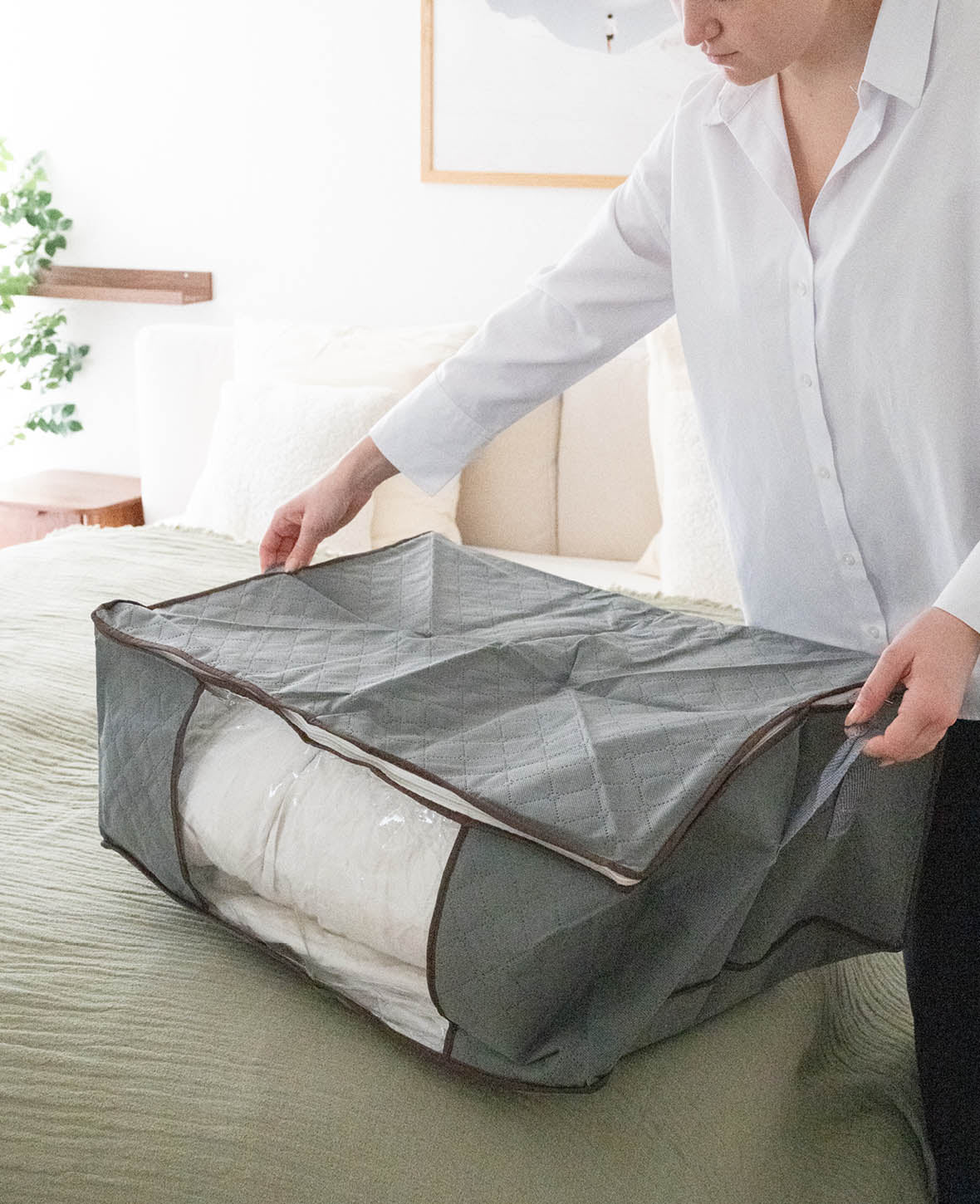 (Lot de 3) 70x50x30cm Sac de rangement Organisateur de literie Vêtements