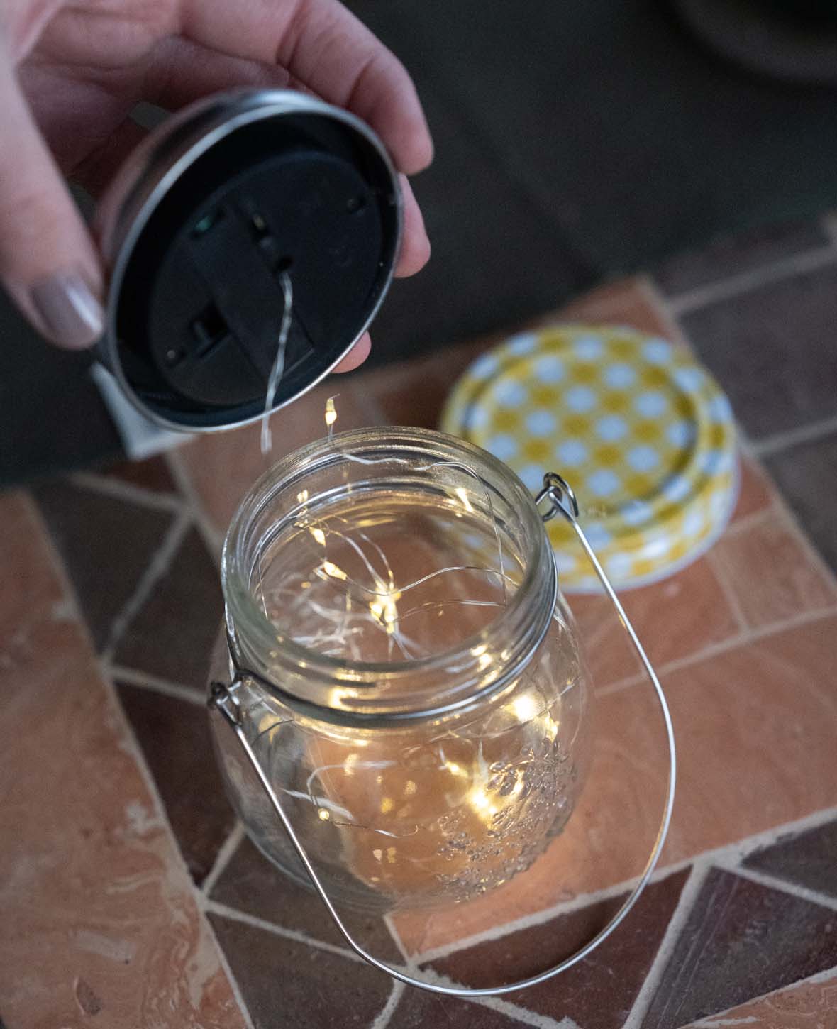 (Lot de 6) Couvercle de bouteille solaire 20 LED pour lanternes d'extérieur