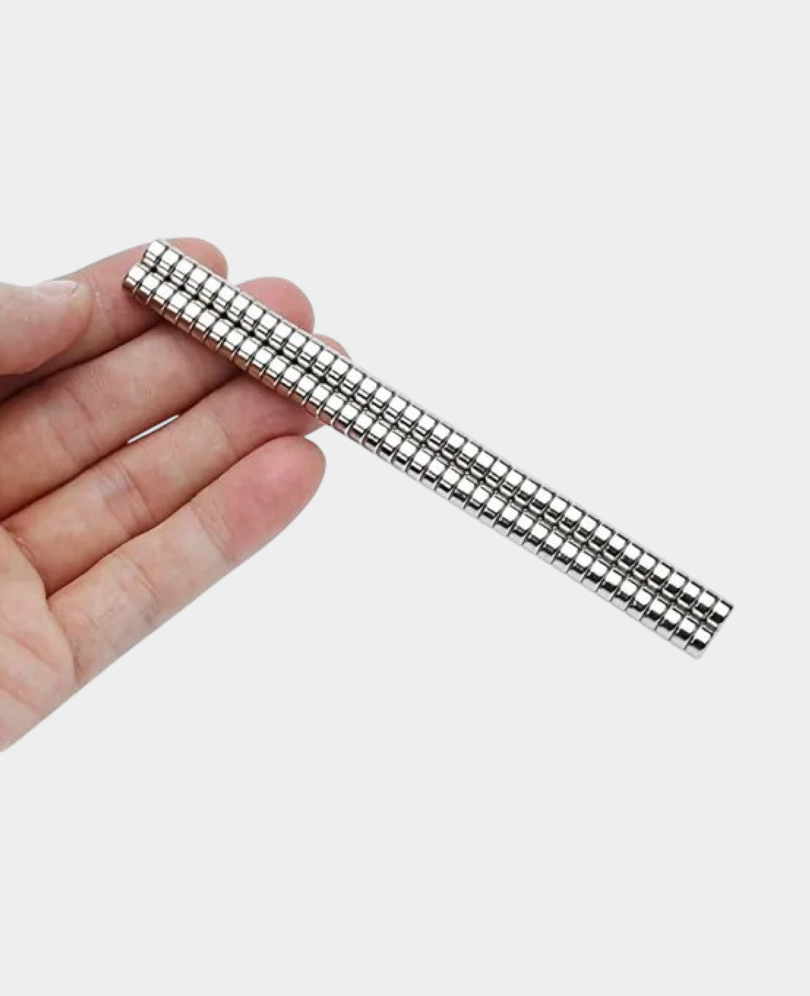 Notiz Mini Magnete, Scheibenmagnet - Silber, 5x1mm, 100 Stk.