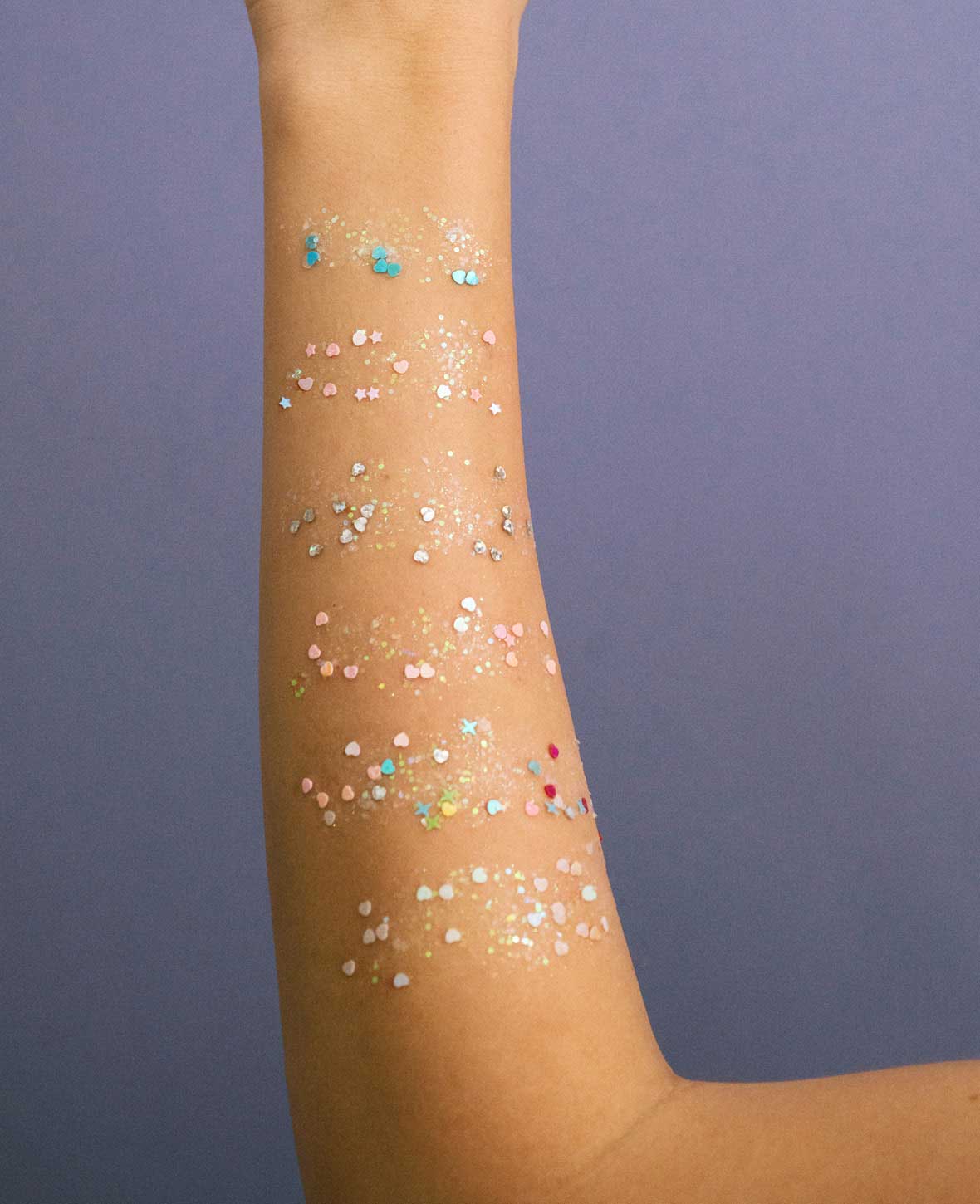 Holographic Festival Face / Body Glitter Self-Adhesive, 6 pcs.
