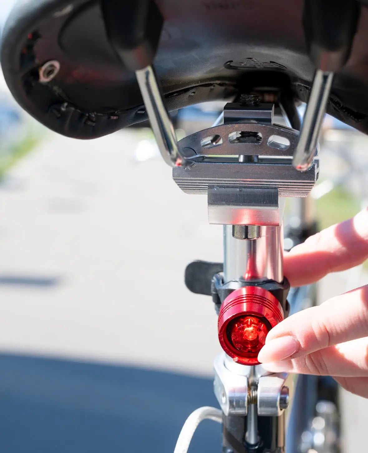 (2er Set) Fahrrad Alu Warnlicht Velo LED Front- und Rücklicht mit Gumm