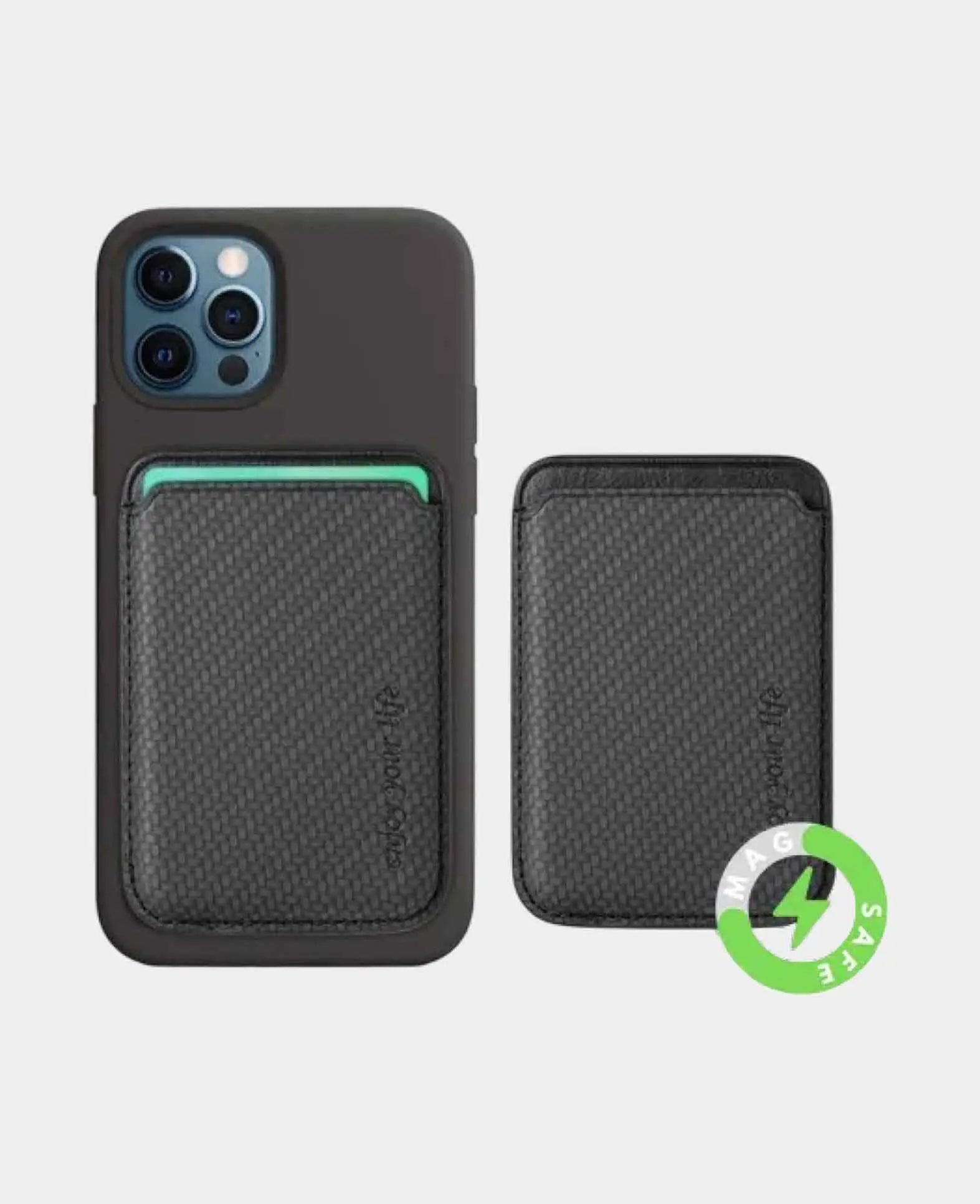 Magnetische MagSafe iPhone Leder Wallet Kreditkarten Halterung in Carb
