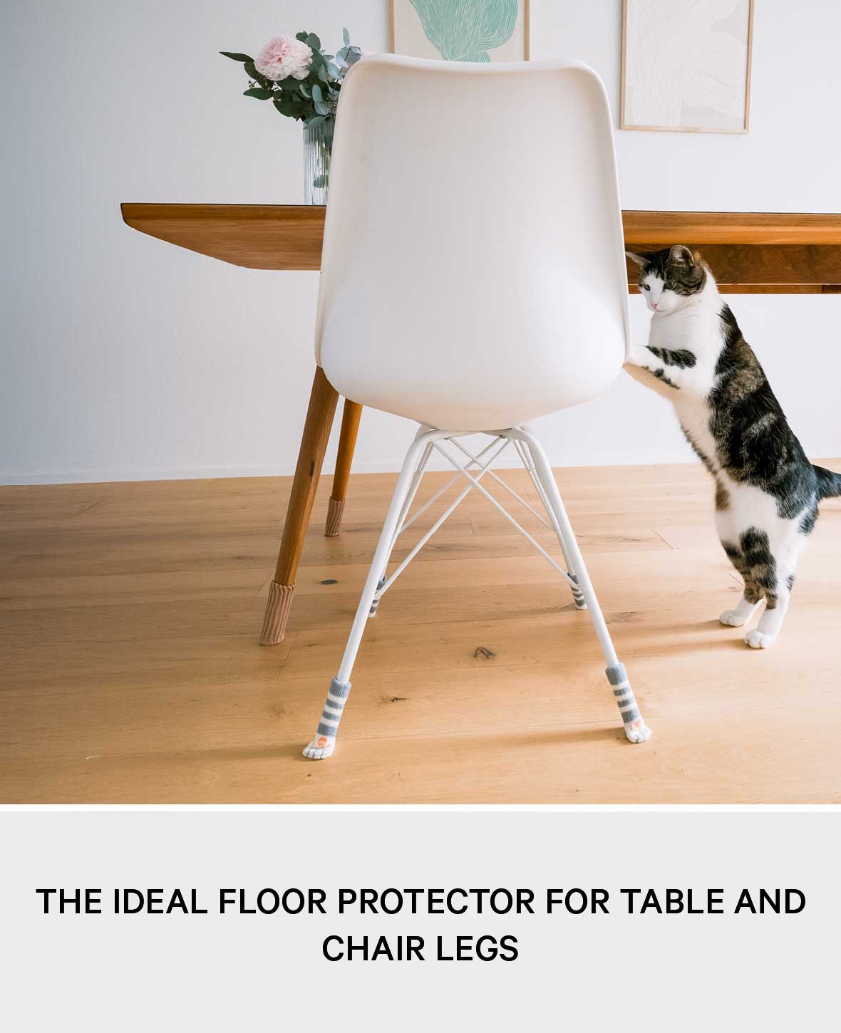 (Set of 4) Fabric Chair Leg Cat Paw Sleeves Protection Table / Chair /