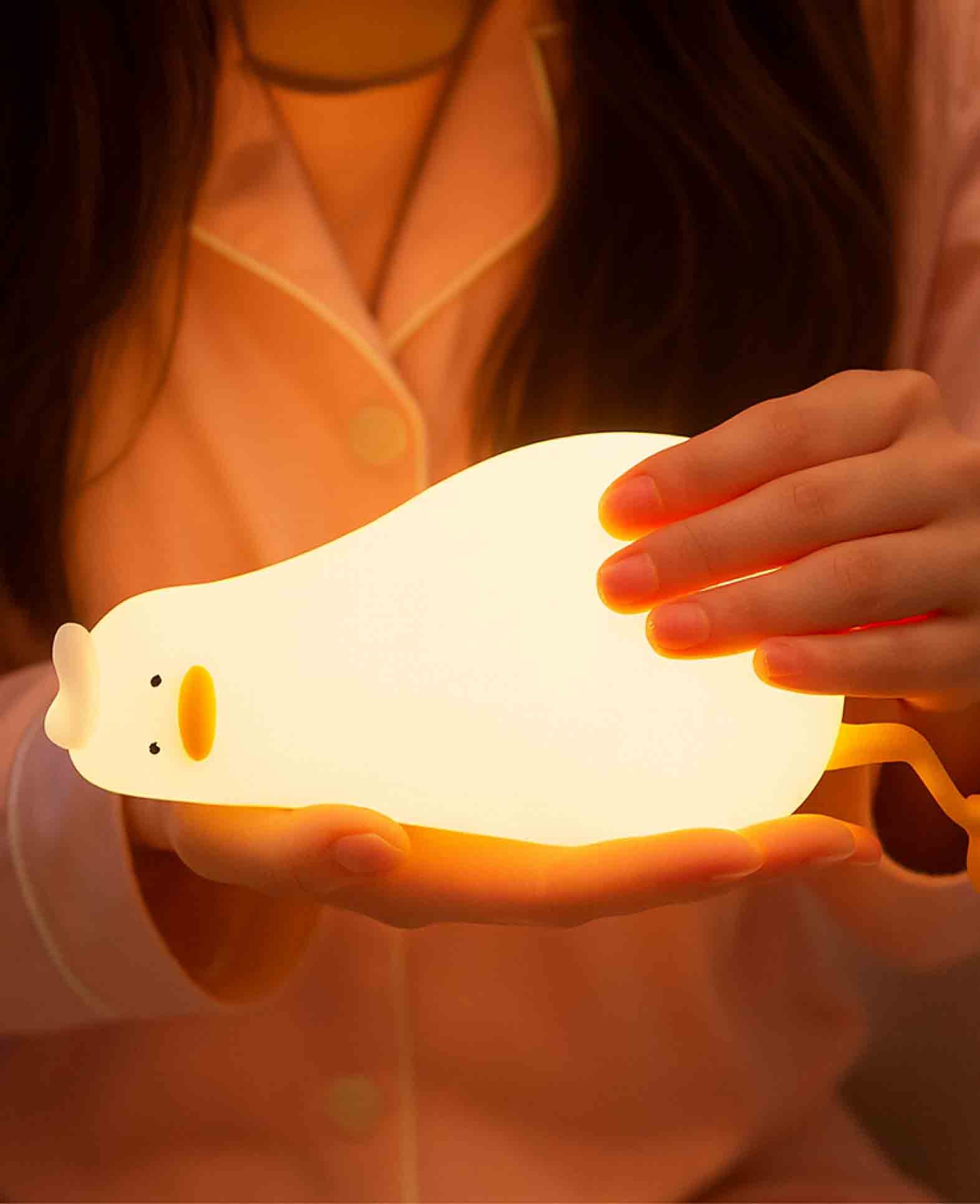 LED Nachtlicht Ente mit Touch, Weiss