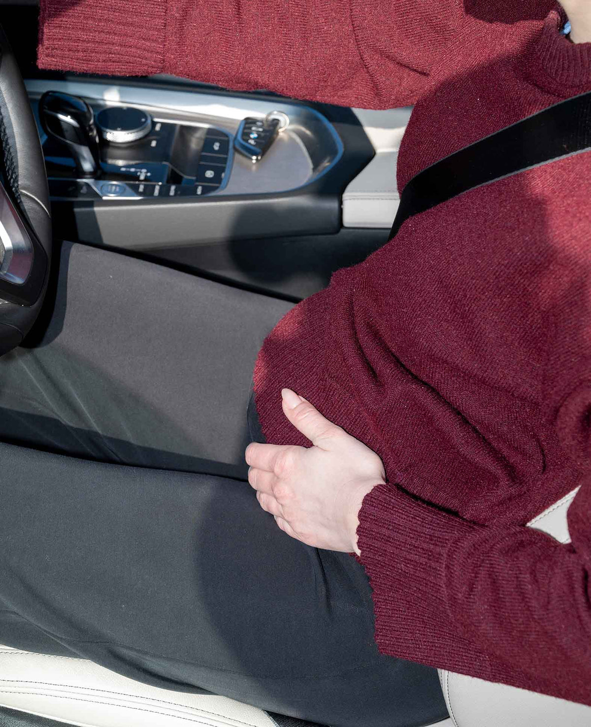 Universal Schwangerschafts Auto Gurt Baby Bauch - Schwarz