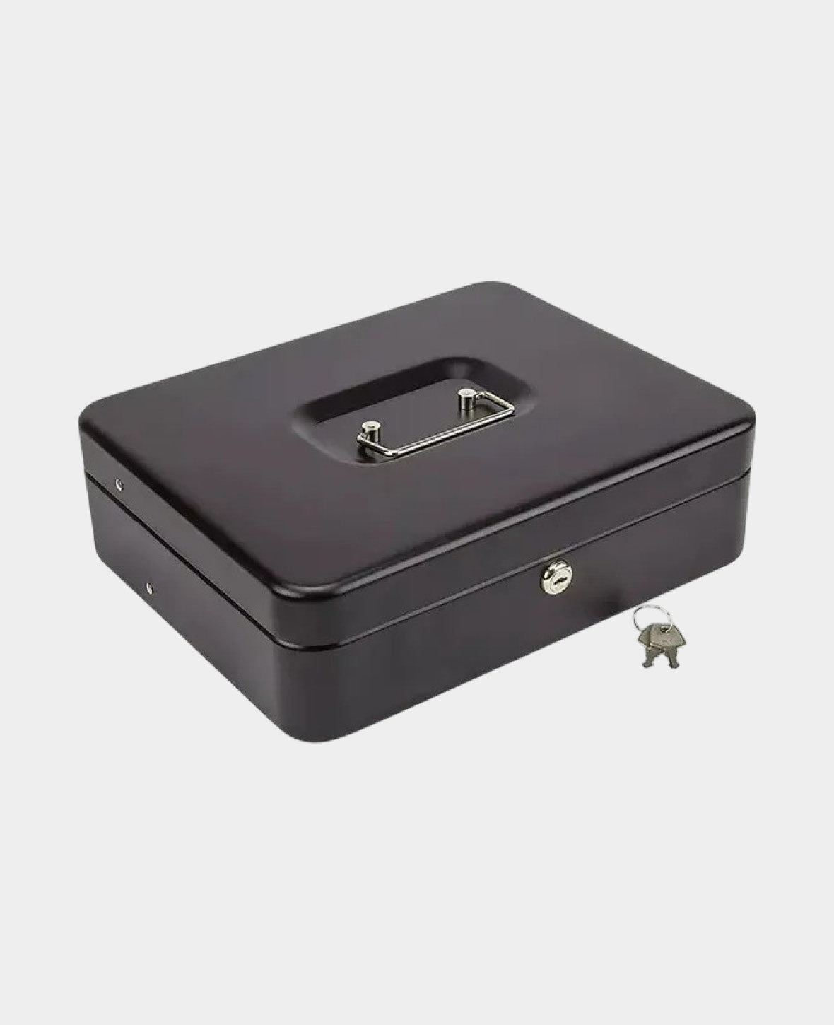 (30x25x9cm) Metal Cash Box with Coin Tray