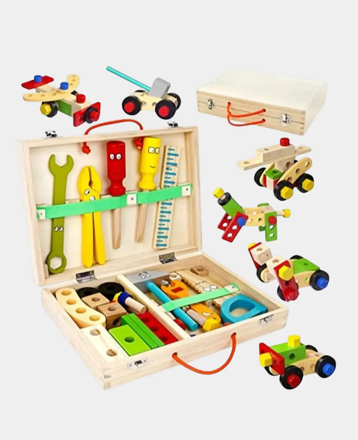 Lernspielzeug Werkzeug Set 36-tlg. – Kinder Handwerker Koffer