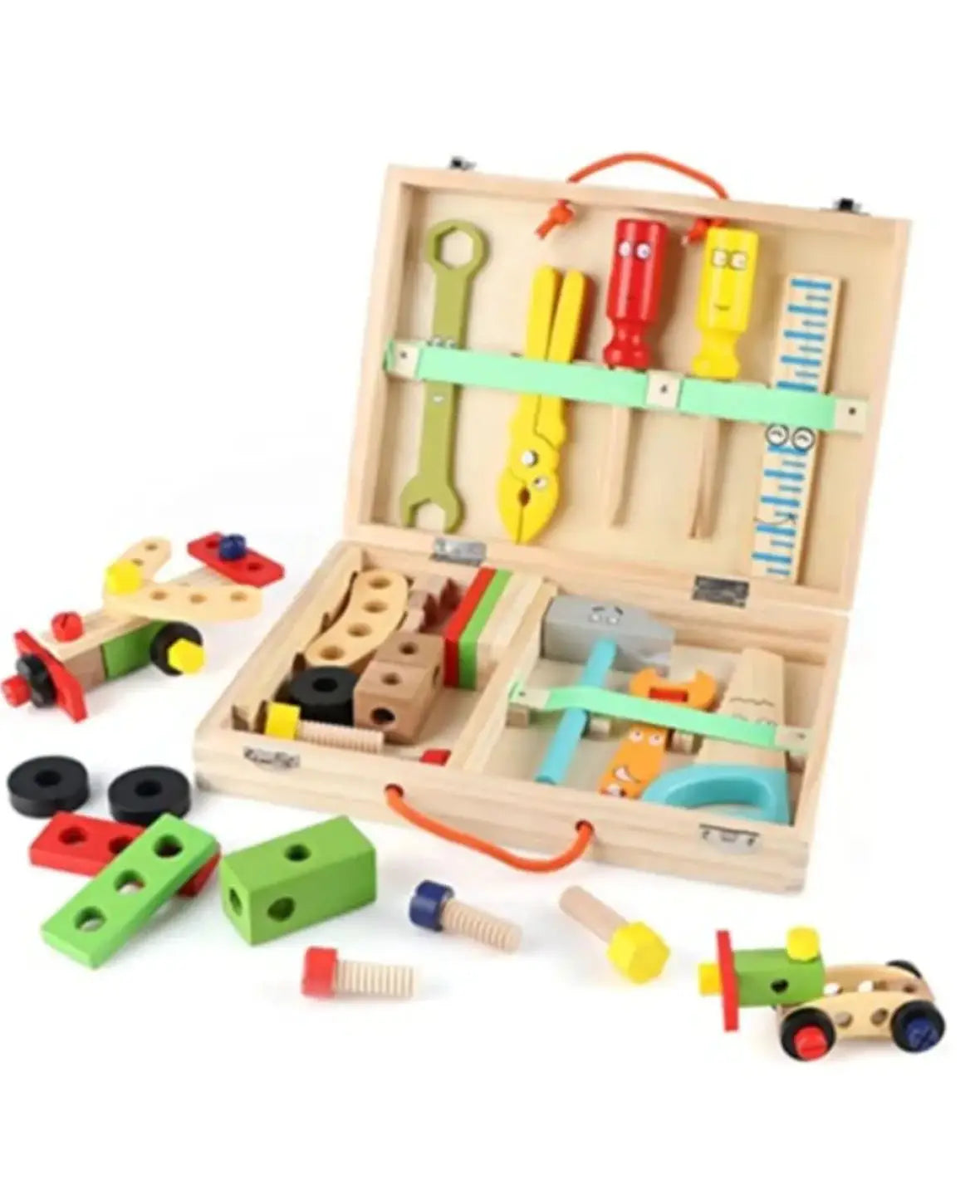 Lernspielzeug Werkzeug Set 36-tlg. – Kinder Handwerker Koffer