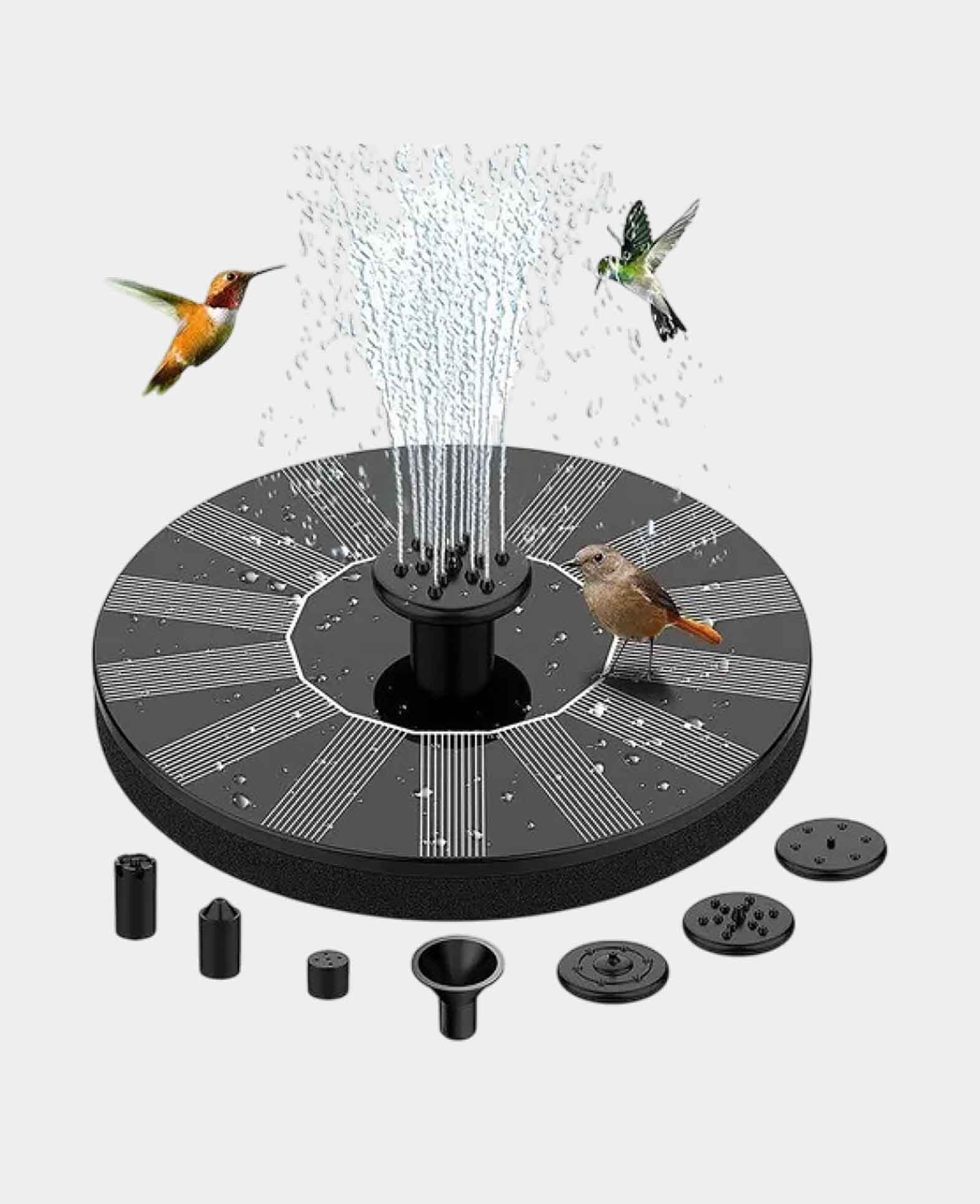 (Ø16cm) Schwimmender Solar Springbrunnen Vogel Bad Gartenteich Fontäne