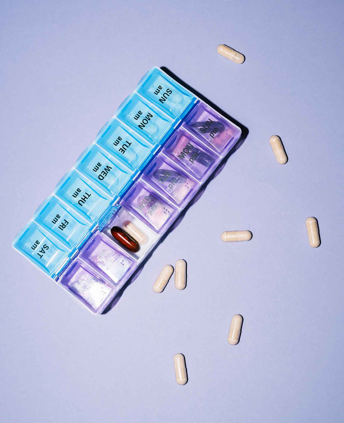 (170x90mm) Medicine Dispenser 7 Day Tablet Box Pill Box