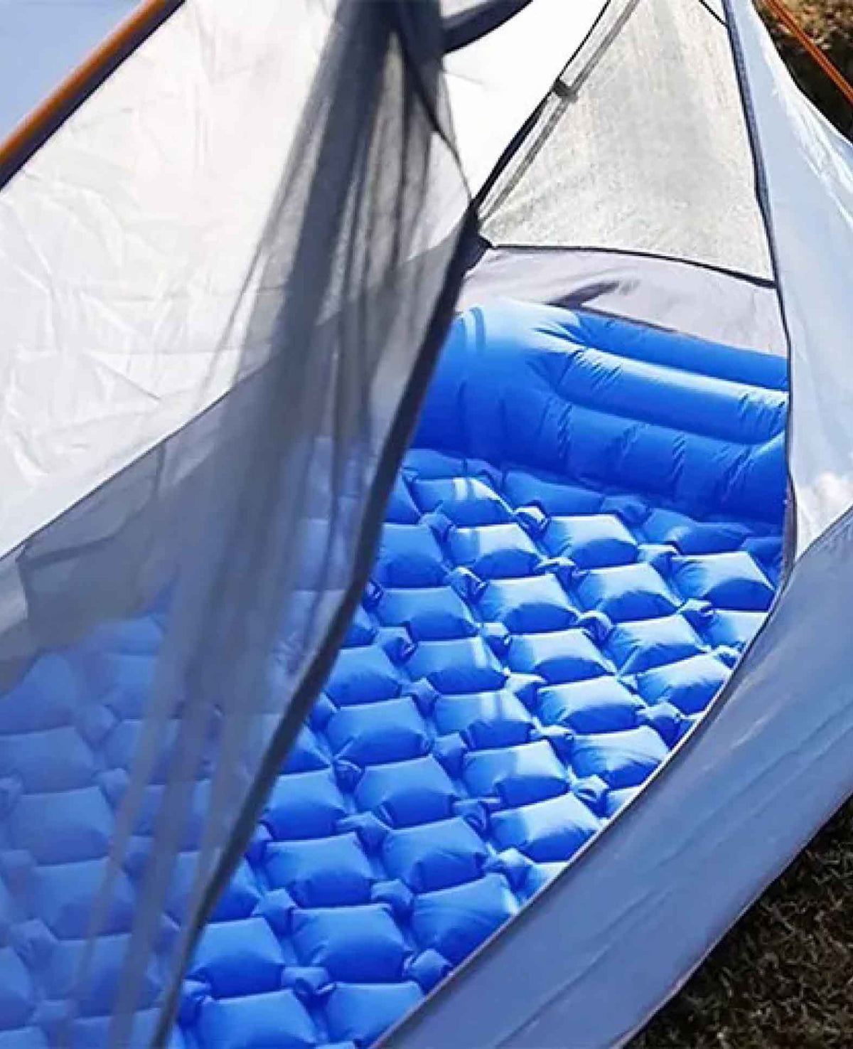 (195x61x6cm) Aufblasbare Isomatte Outdoor Luftmatratze mit Fusspu
