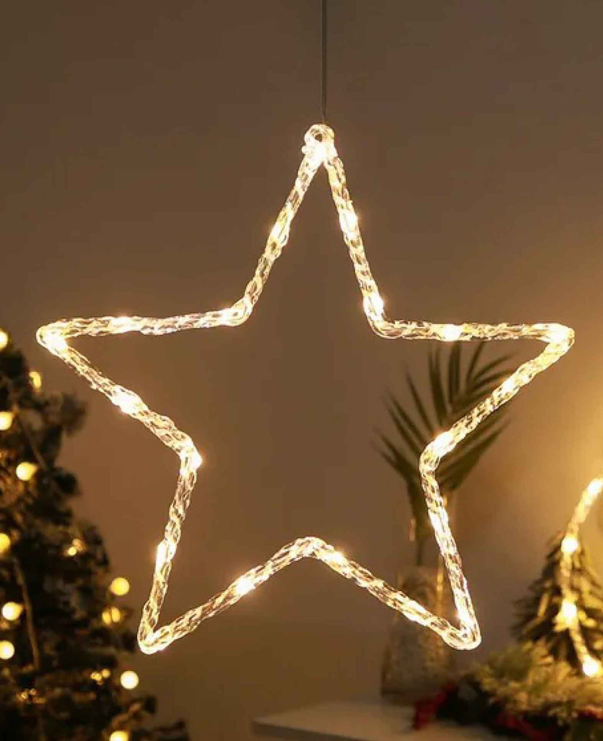 Weihnachtliche LED Lampe in Stern Form, 29 × 29cm