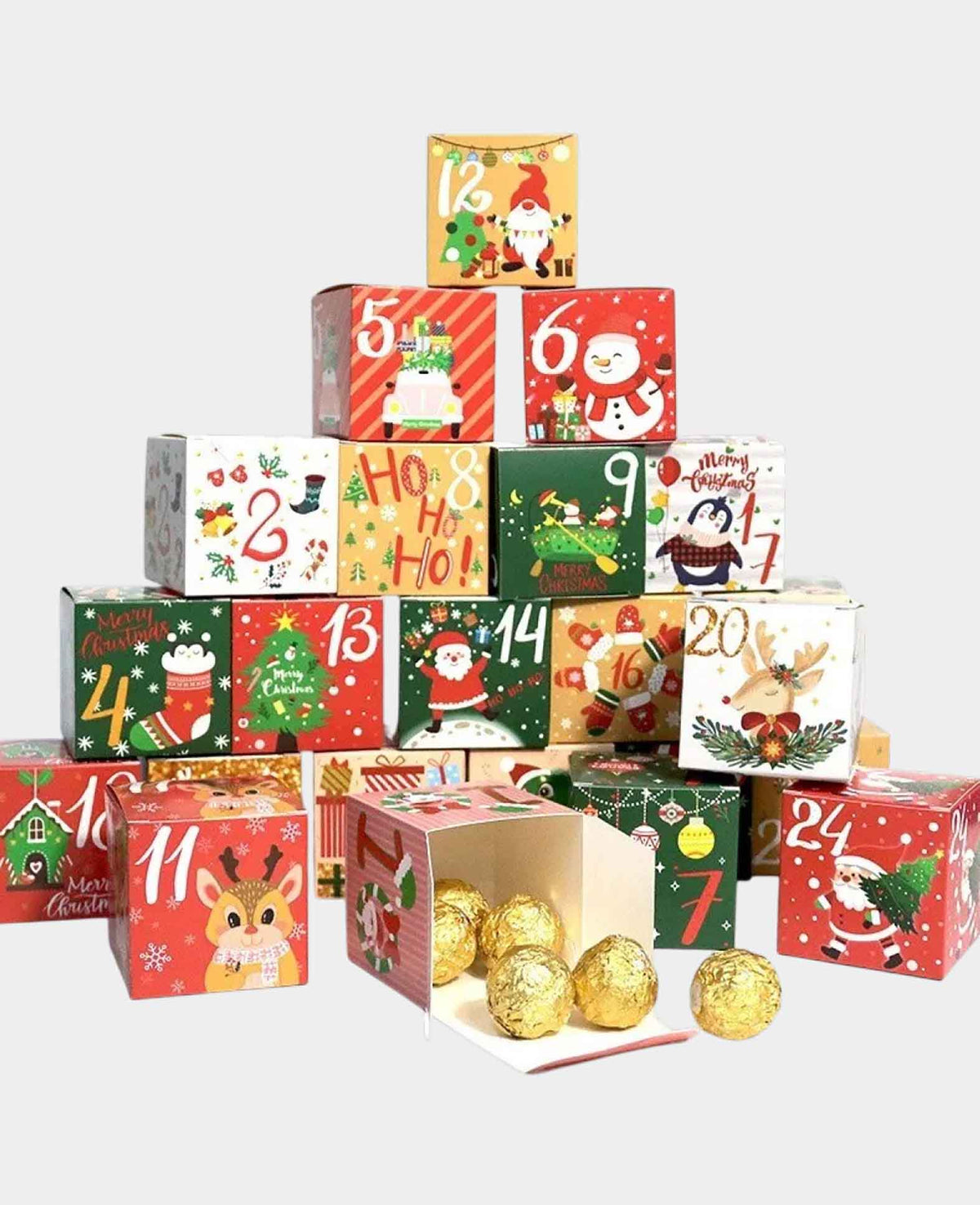 Calendrier de l'Avent DIY à remplir, coffrets de Noël, lot de 24