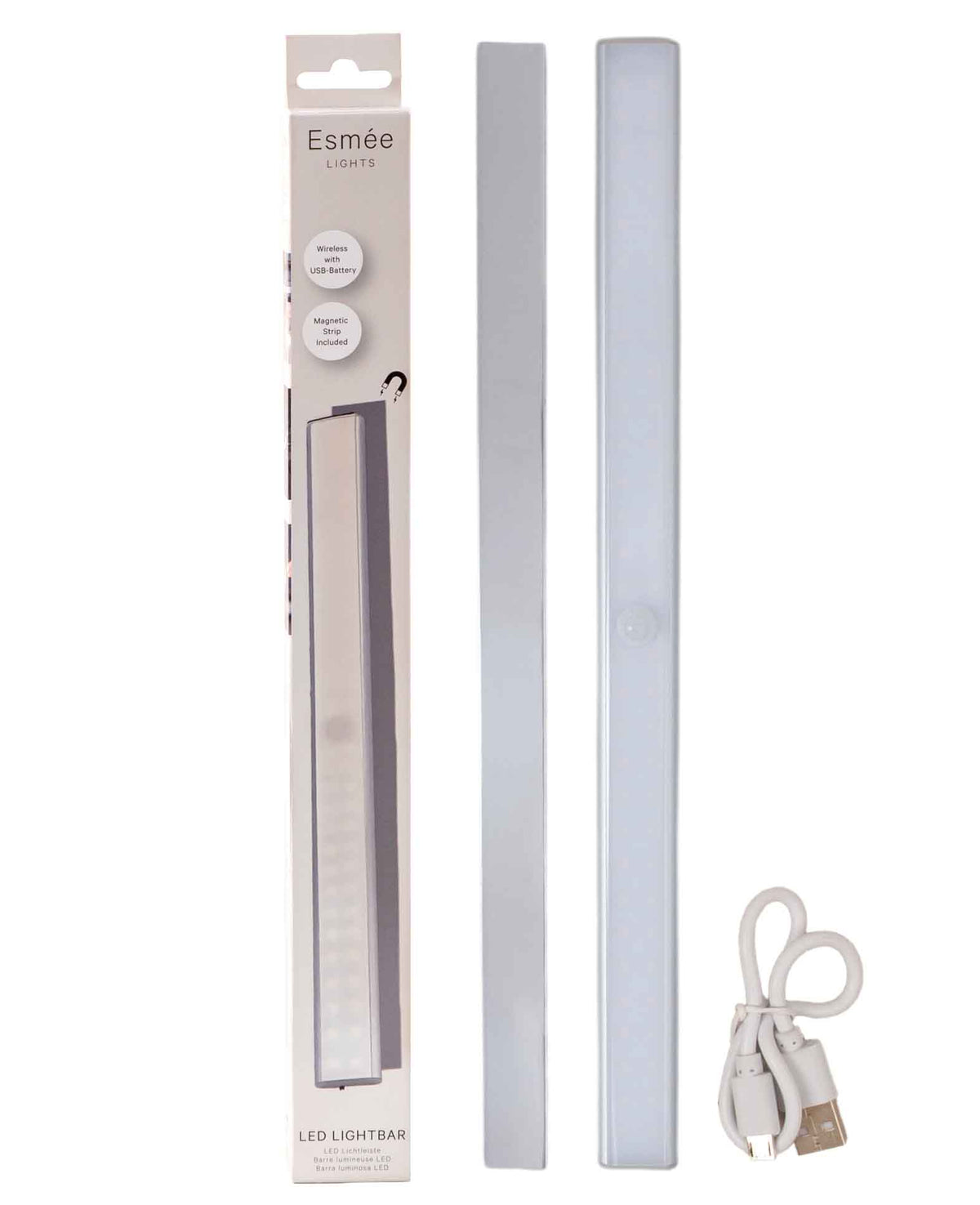 (40cm) 60 LED Magnetic USB Light Strip Cabinet Lighting
