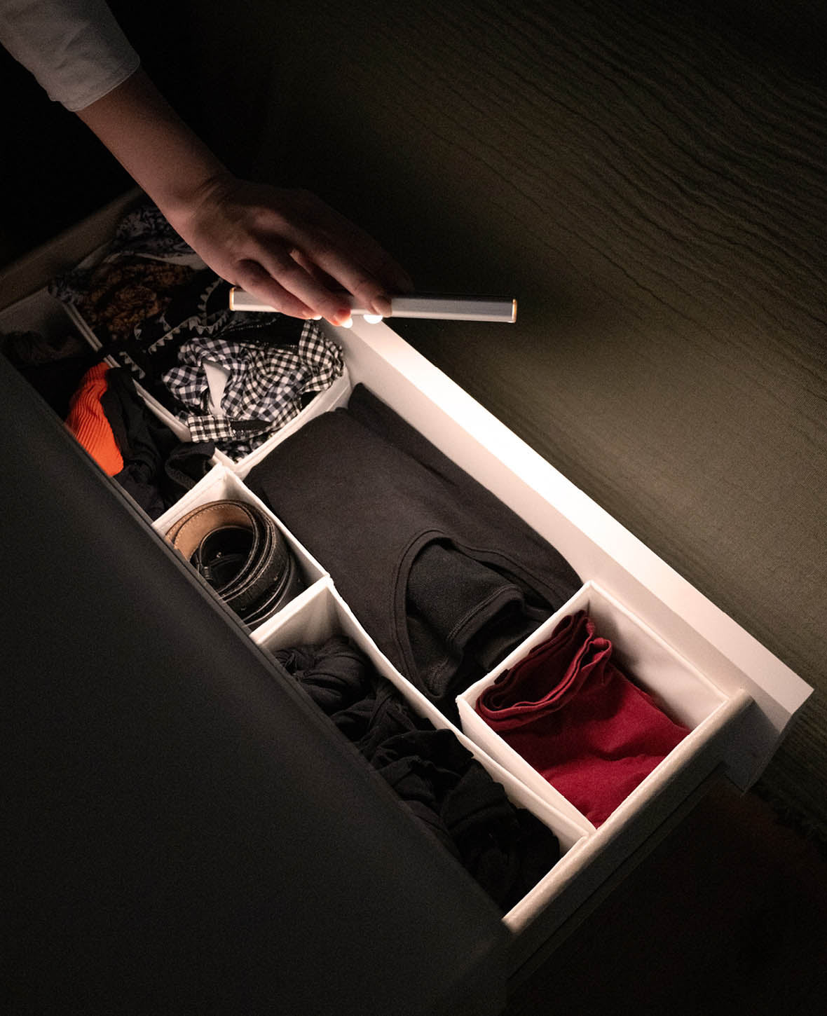 (19cm) 10 LED Bande Lumineuse Magnétique USB Lampe Armoire Éclairage