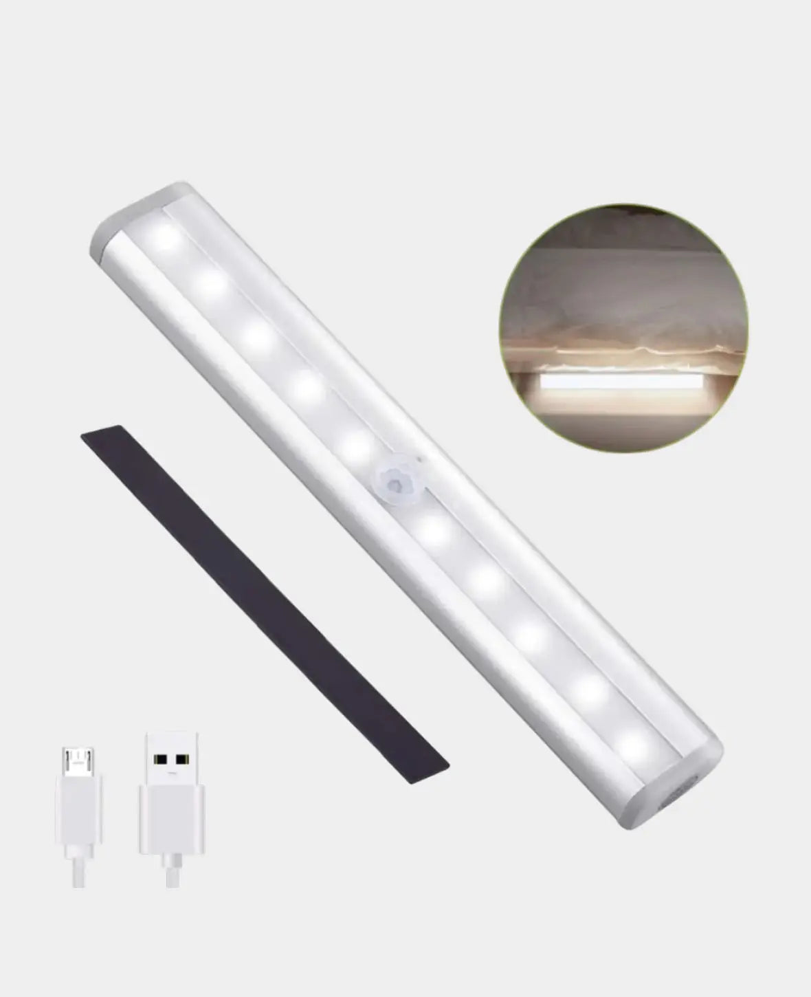 (19cm) 10 LED Magnetic USB Cabinet Light Strip