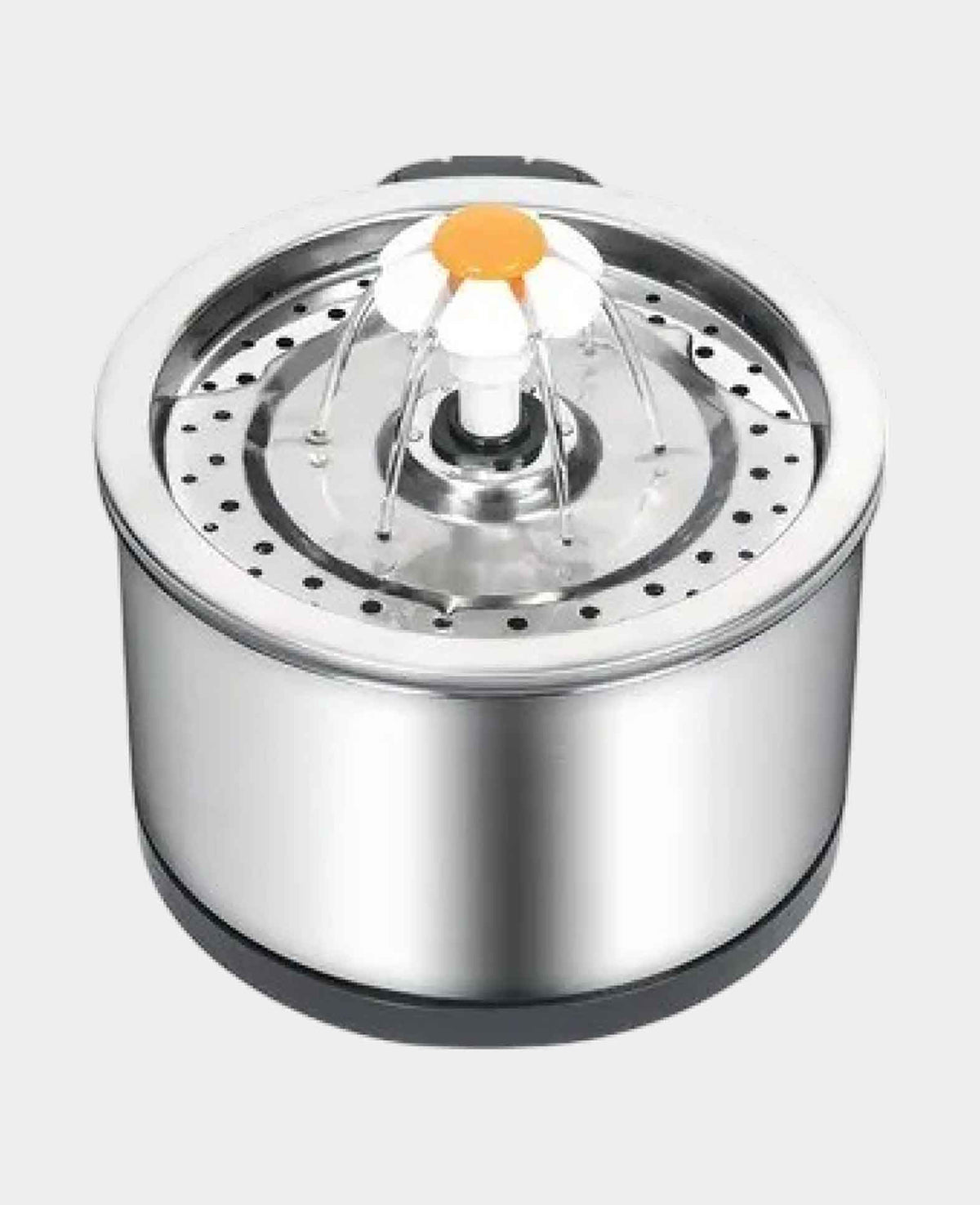 Edelstahl Katzen Trinkbrunnen USB Hunde Wasserspender - Silber, 2.5L