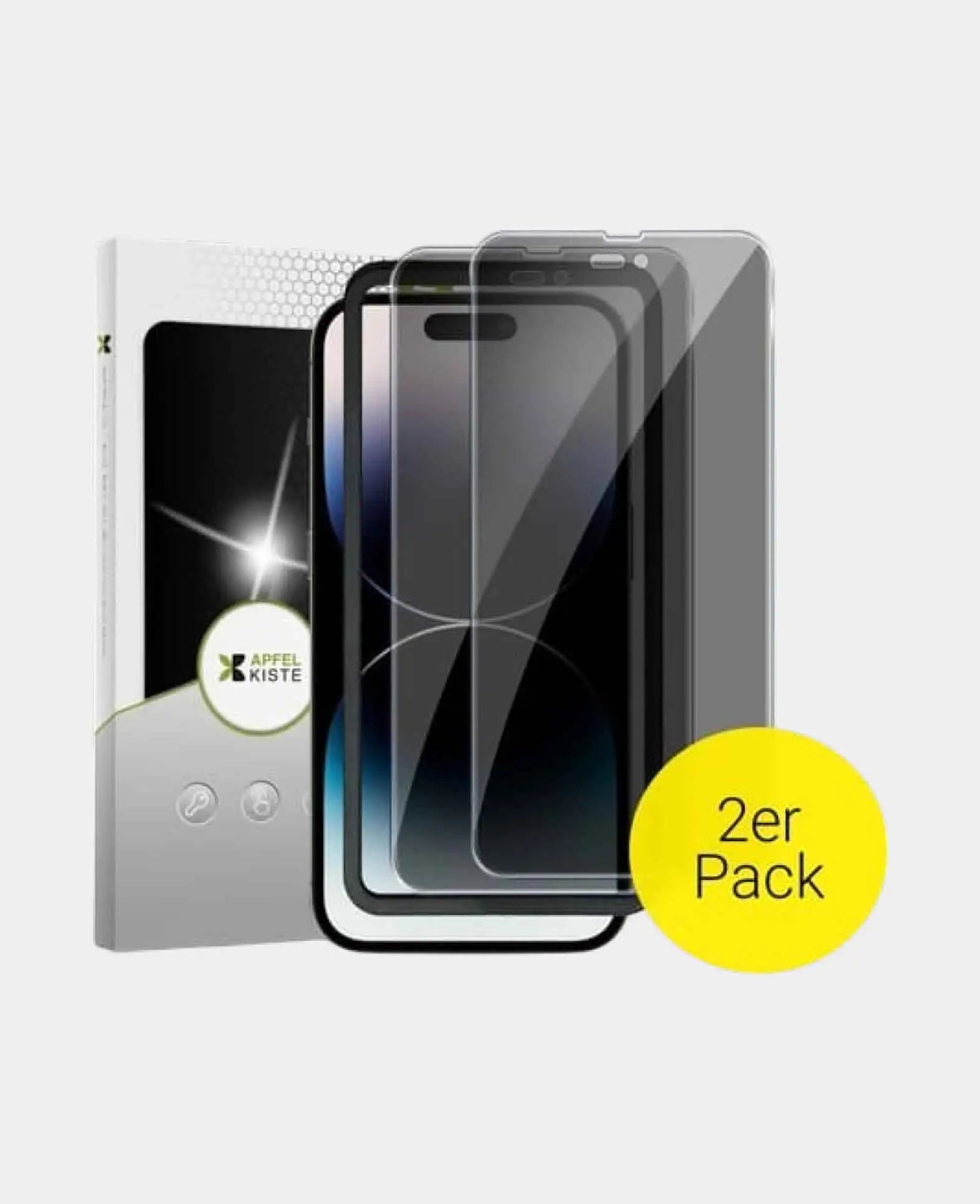 Apfelkiste - (Lot de 2) Verre trempé de protection écran confidentialité pour iPhone 14 Pro Max +