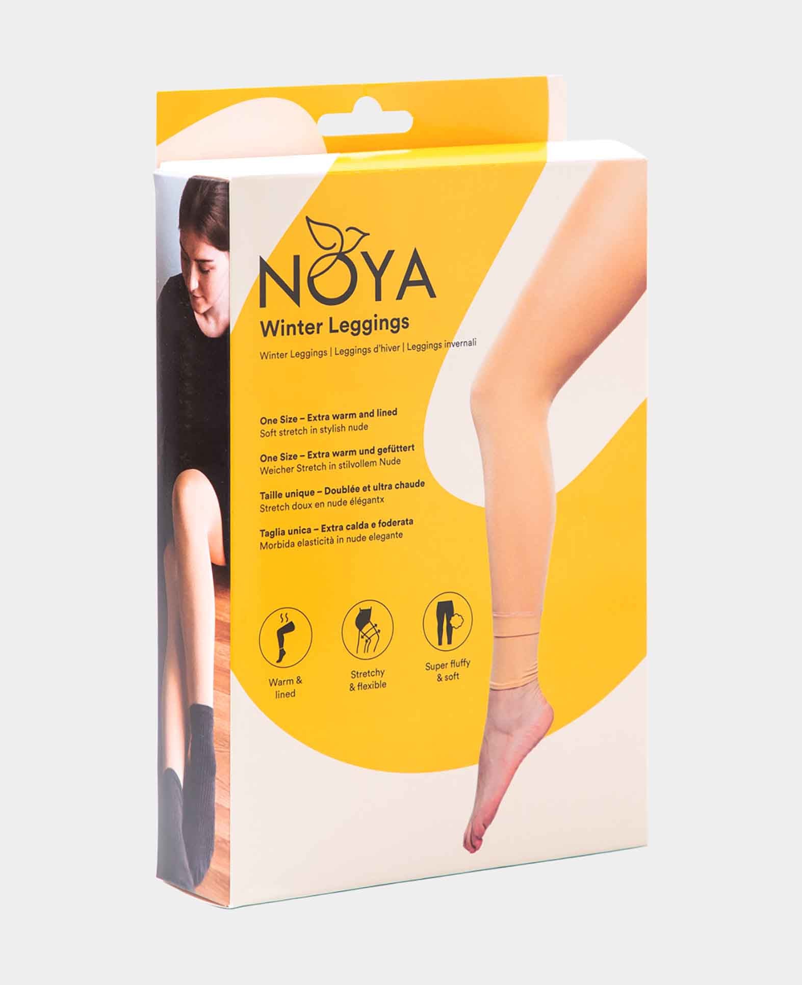 Warm Women's Winter Leggings Plush Lined (One Size) - Nude