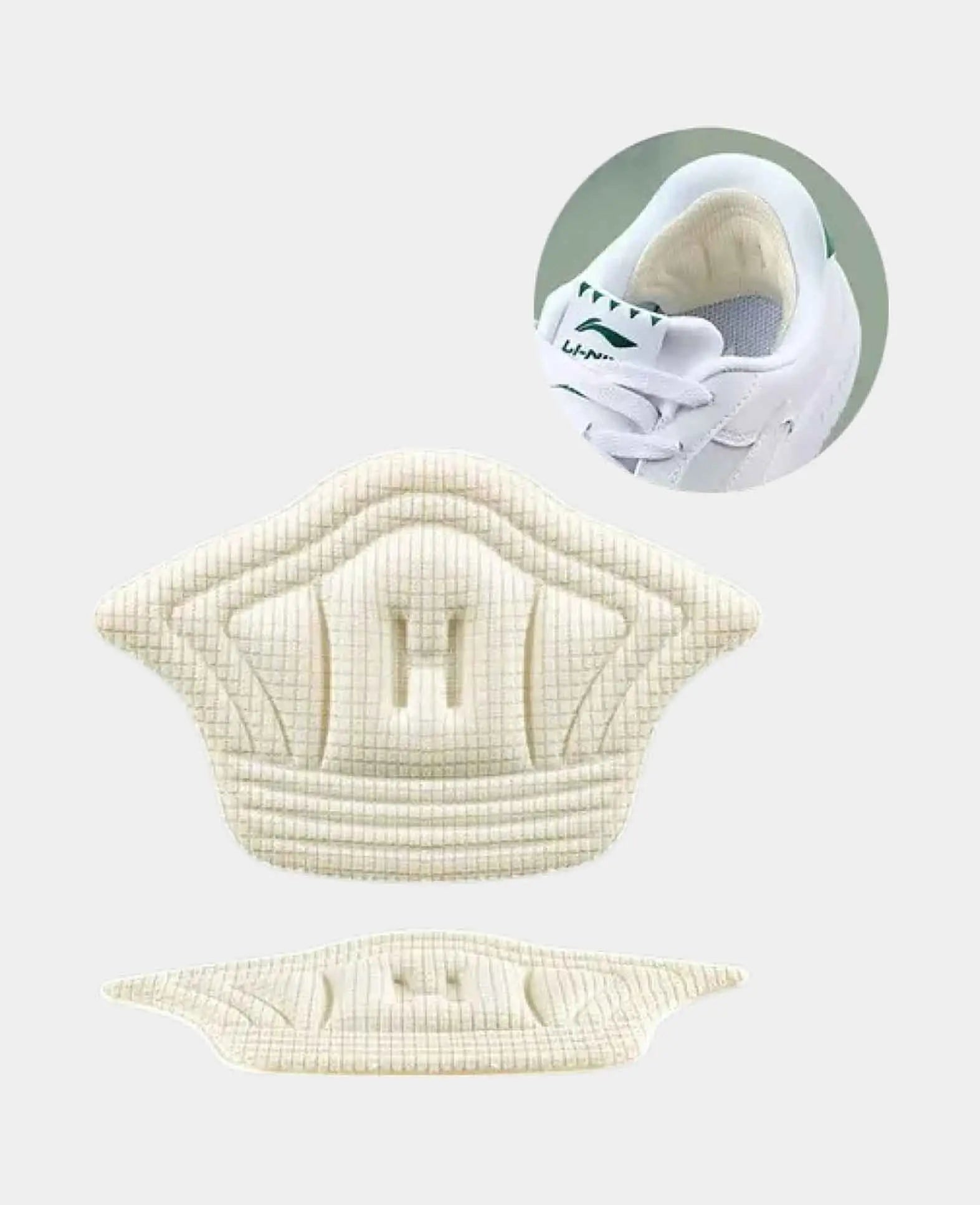 (1 Pair) 7mm Ultra-Soft Fabric Heel Pads Anti-Slip / Massage