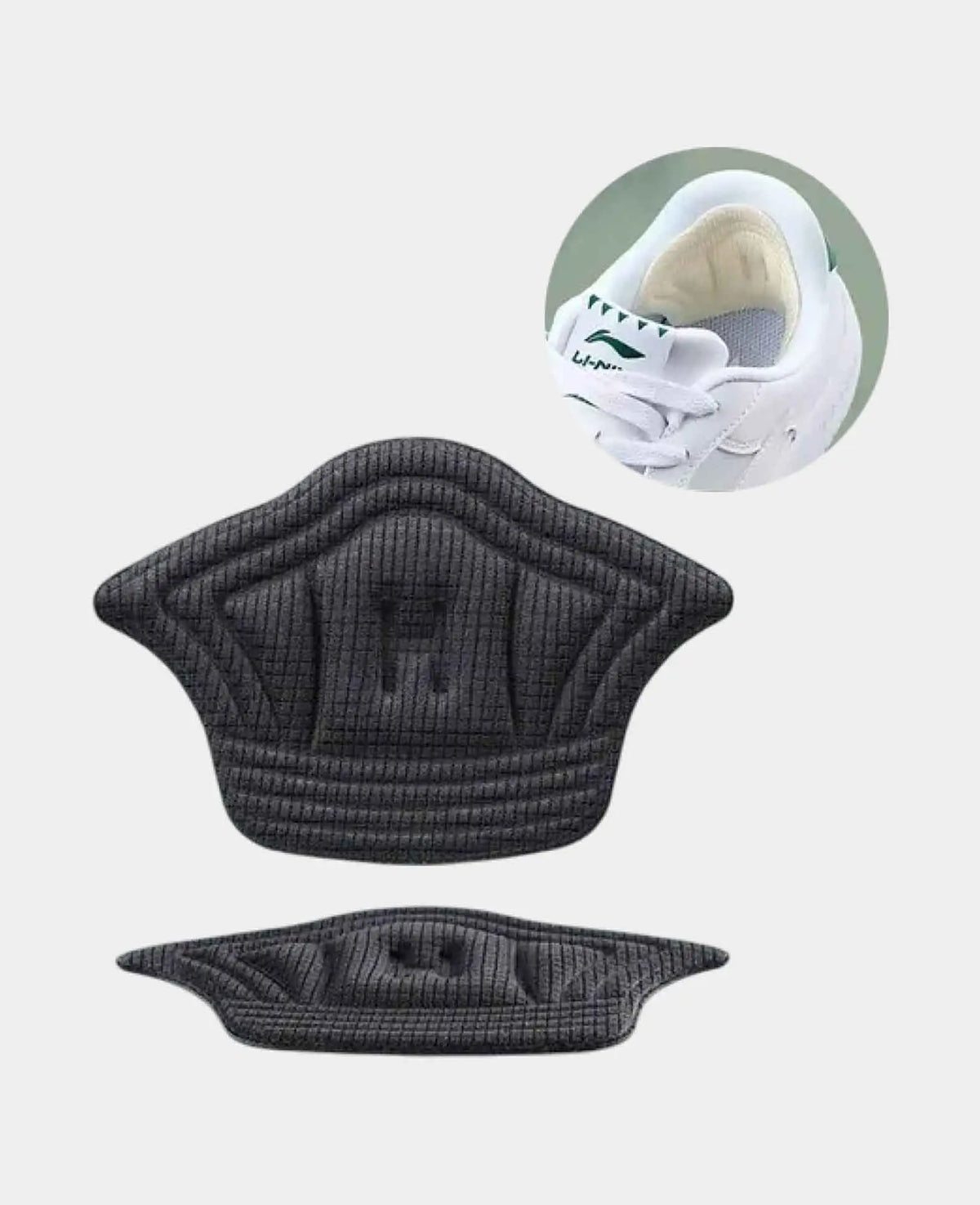 (1 Pair) 7mm Ultra-Soft Fabric Heel Cushion Inserts Anti-Slip / Massage