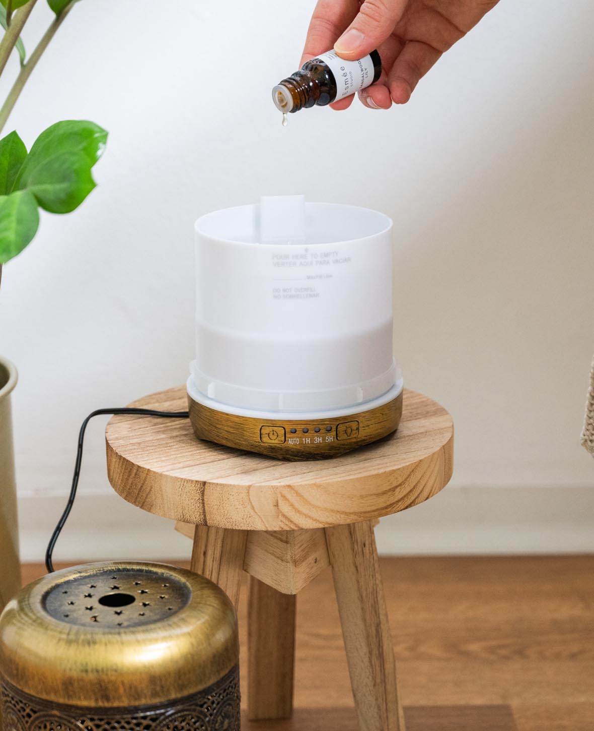 (200ml) Humidificateur d'air oriental avec éclairage LED Diffuseur d'huile aromatique