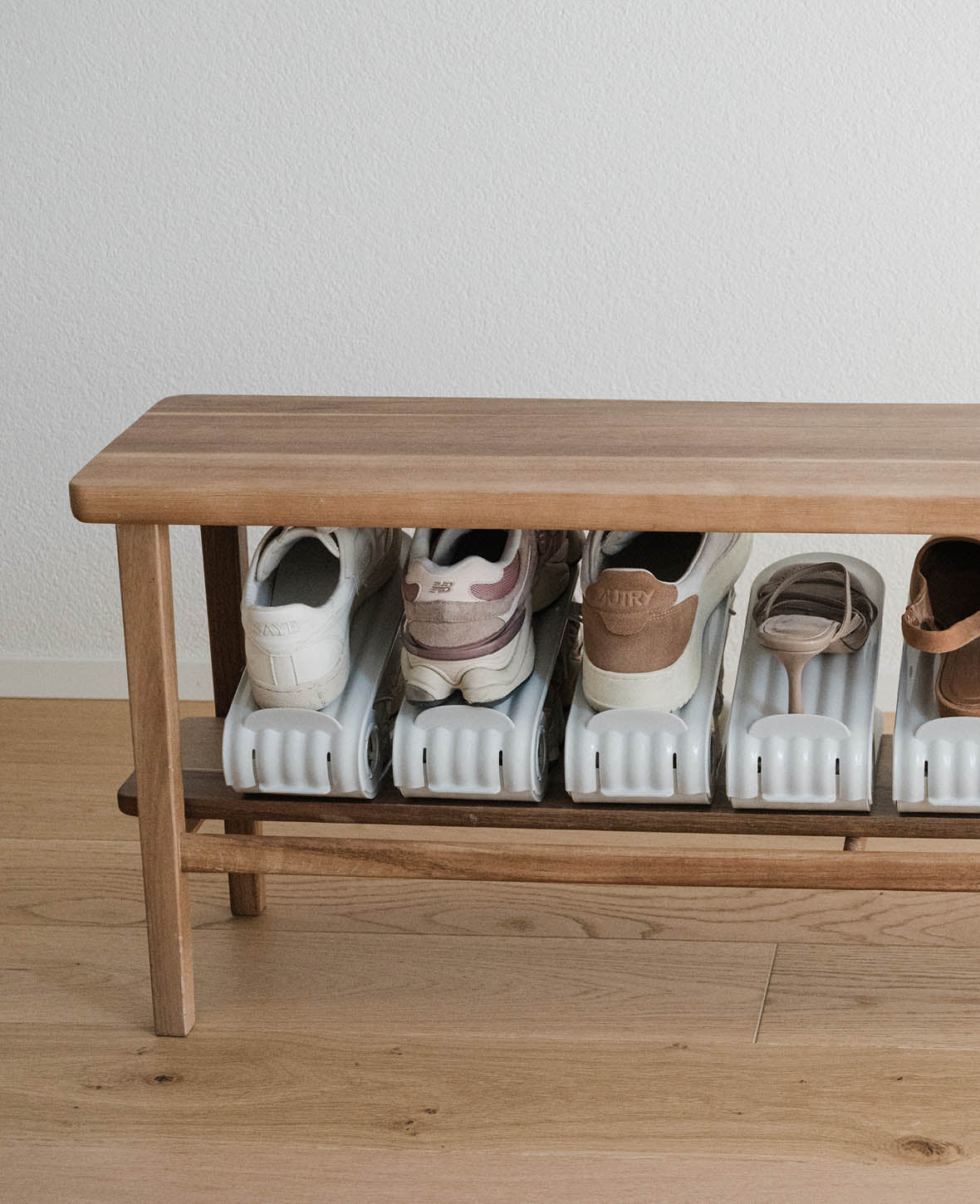 (Lot de 8) Organisateur de chaussures peu encombrant Support à chaussures réglable en hauteur