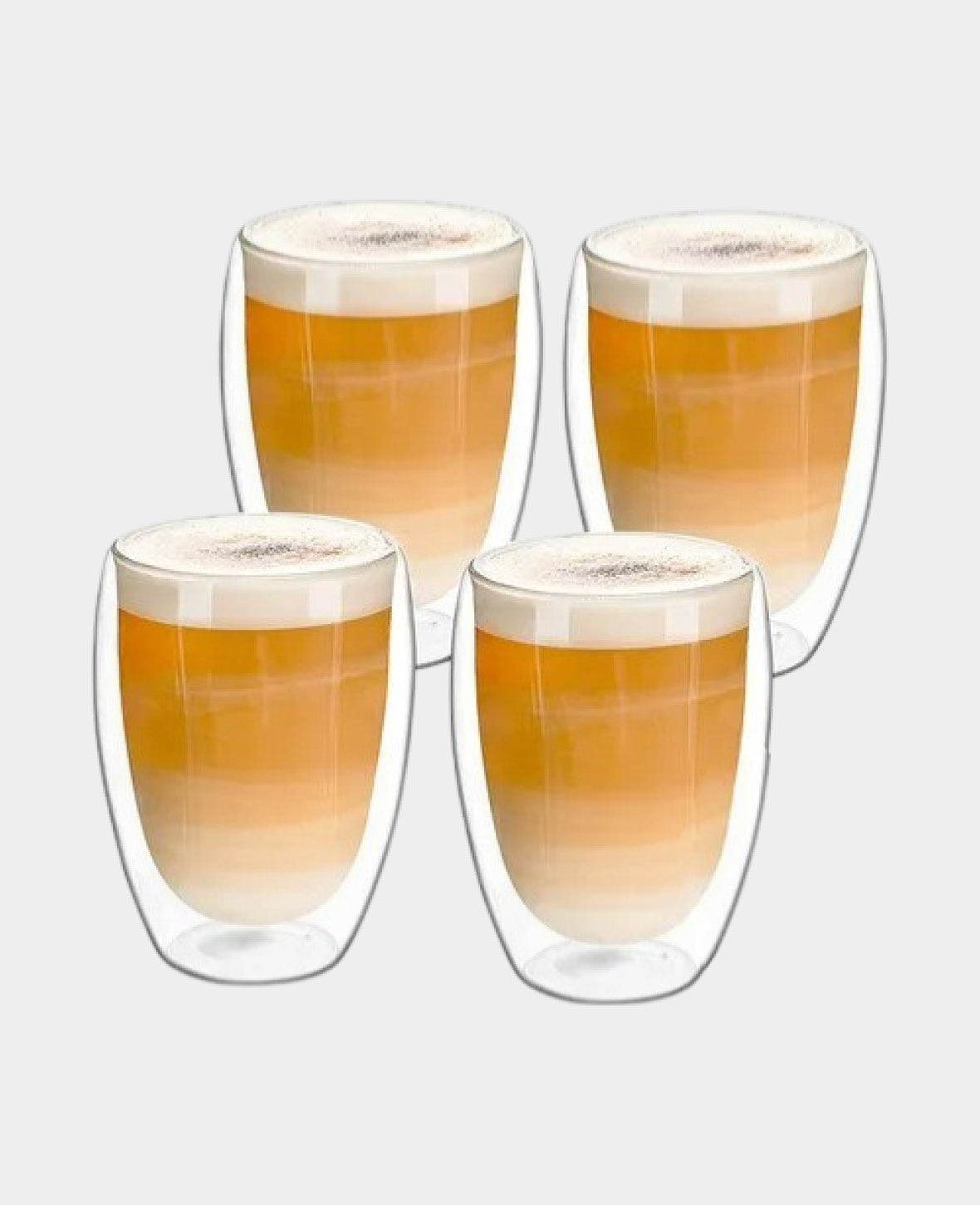 (Lot de 4) Verre à cappuccino double paroi 350 ml