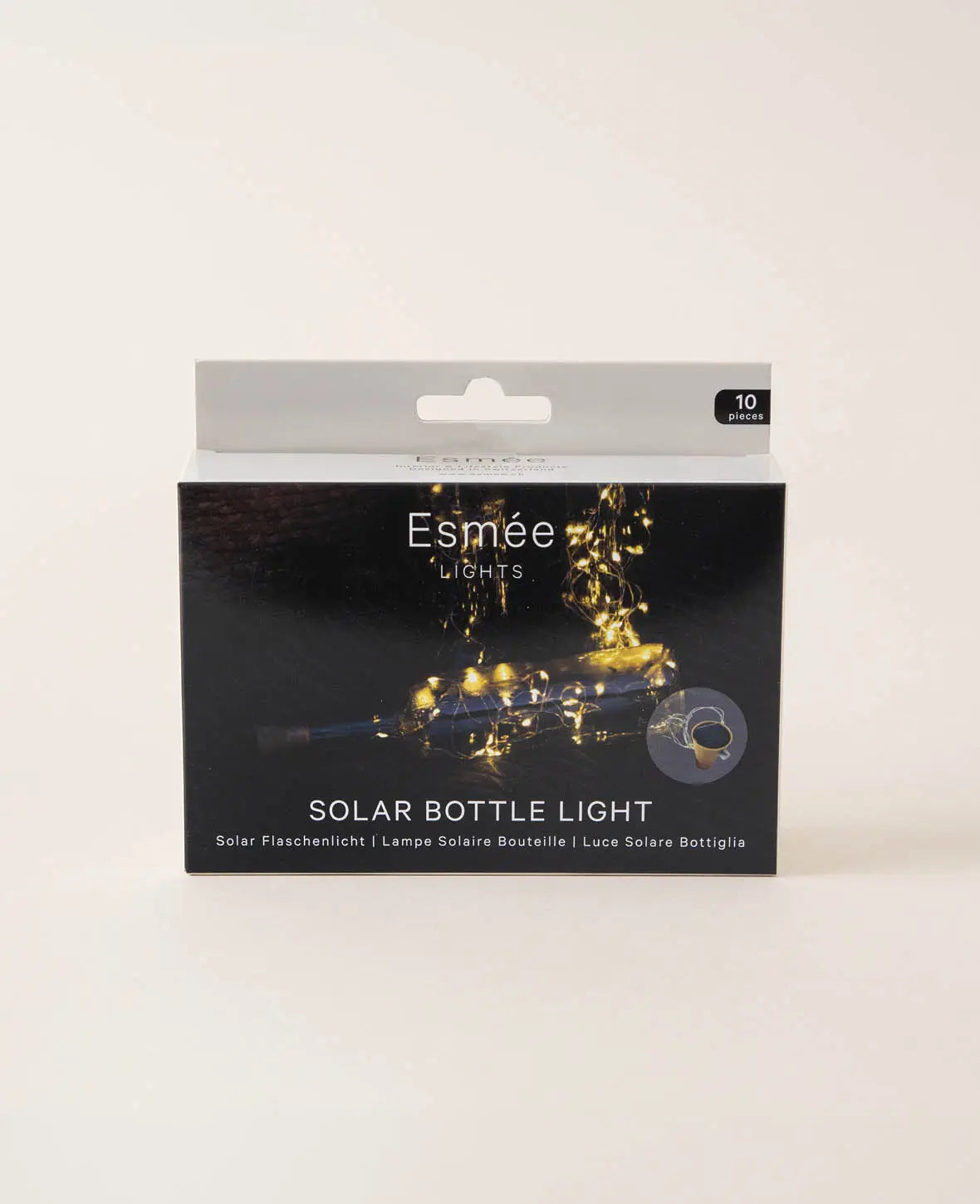 (Lot de 10) Guirlande lumineuse solaire décorative d'extérieur 2m 20 LED pour bouteilles i