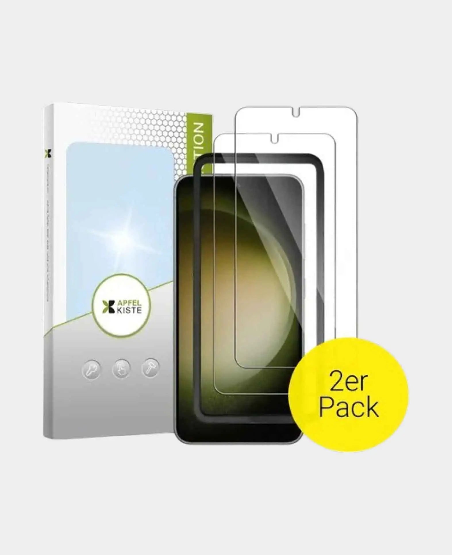 Apple Box - (2-piece set) Samsung Galaxy S23+ Plus 5G Tempered Glass Display