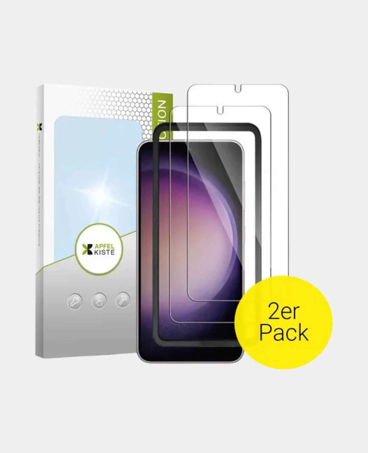 Apfelkiste - (Set of 2) Samsung Galaxy S23 5G Tempered Glass Display + Mon