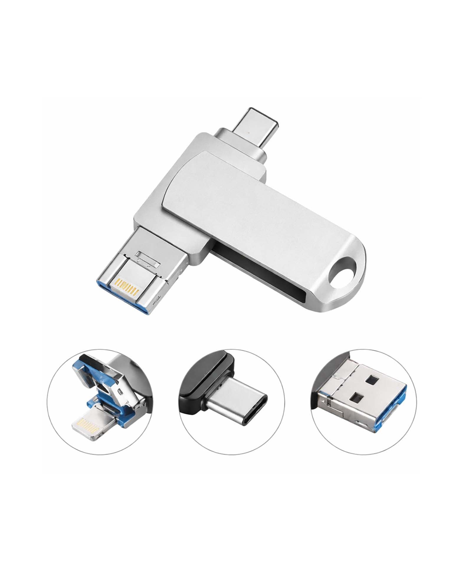 *(256GB) 3in1 USB Lightning / USB C / USB A Speicher Stick Flash Drive