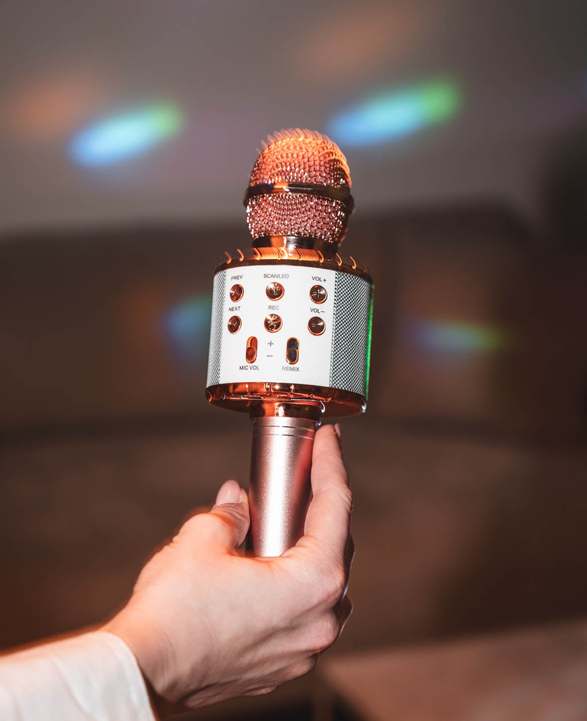 Karaoke Microphone with Bluetooth / AUX / TF Card and Integrated Speaker