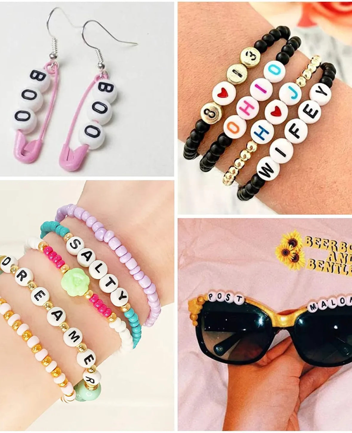 (Set of 100) Letter Beads, Craft Jewelry
